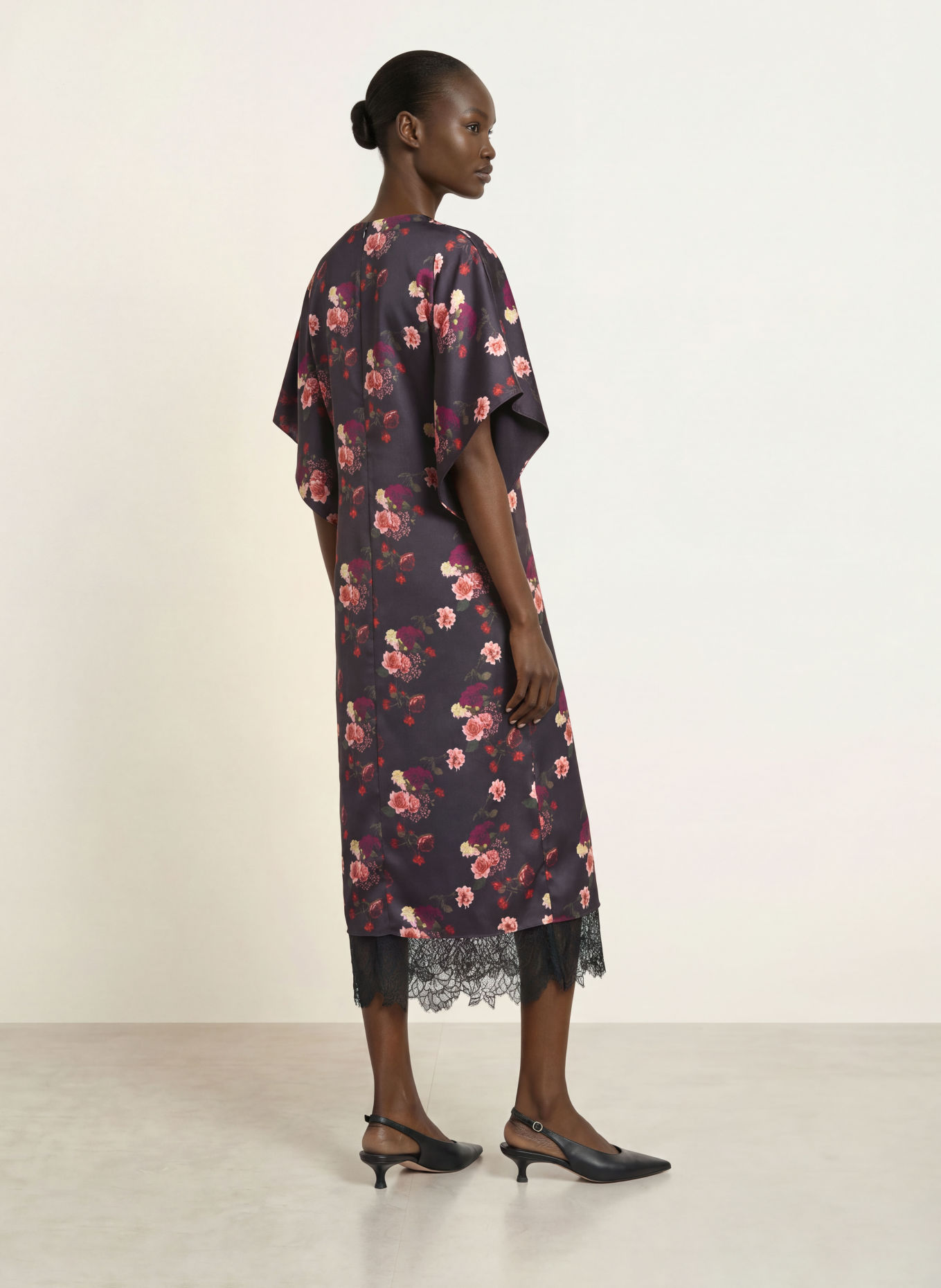 TED BAKER Kleid MEEIAA mit Spitze: SCHWARZ / ROT / GRÜN