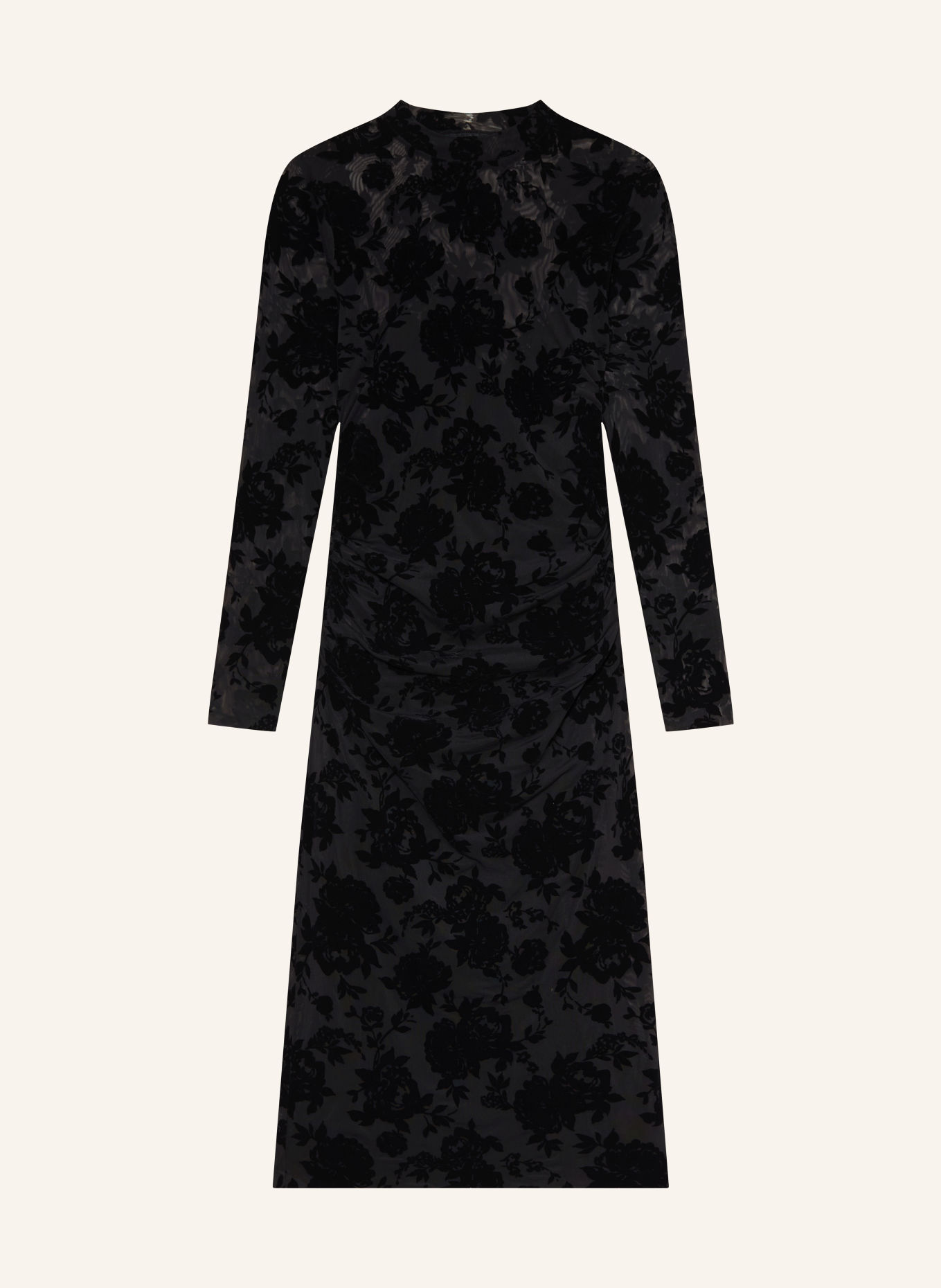 TED BAKER Etuikleid CIREYA aus Mesh: SCHWARZ / DUNKELGRAU