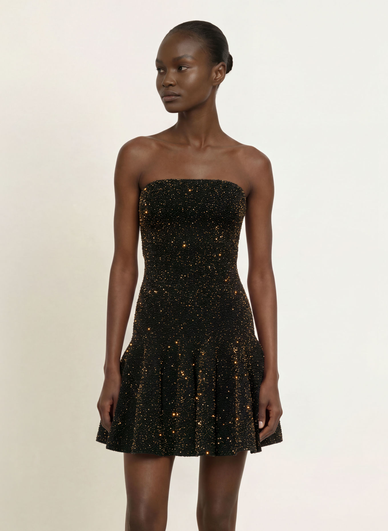 TED BAKER NAELY cocktail dress with sequins: BLACK / GOLD