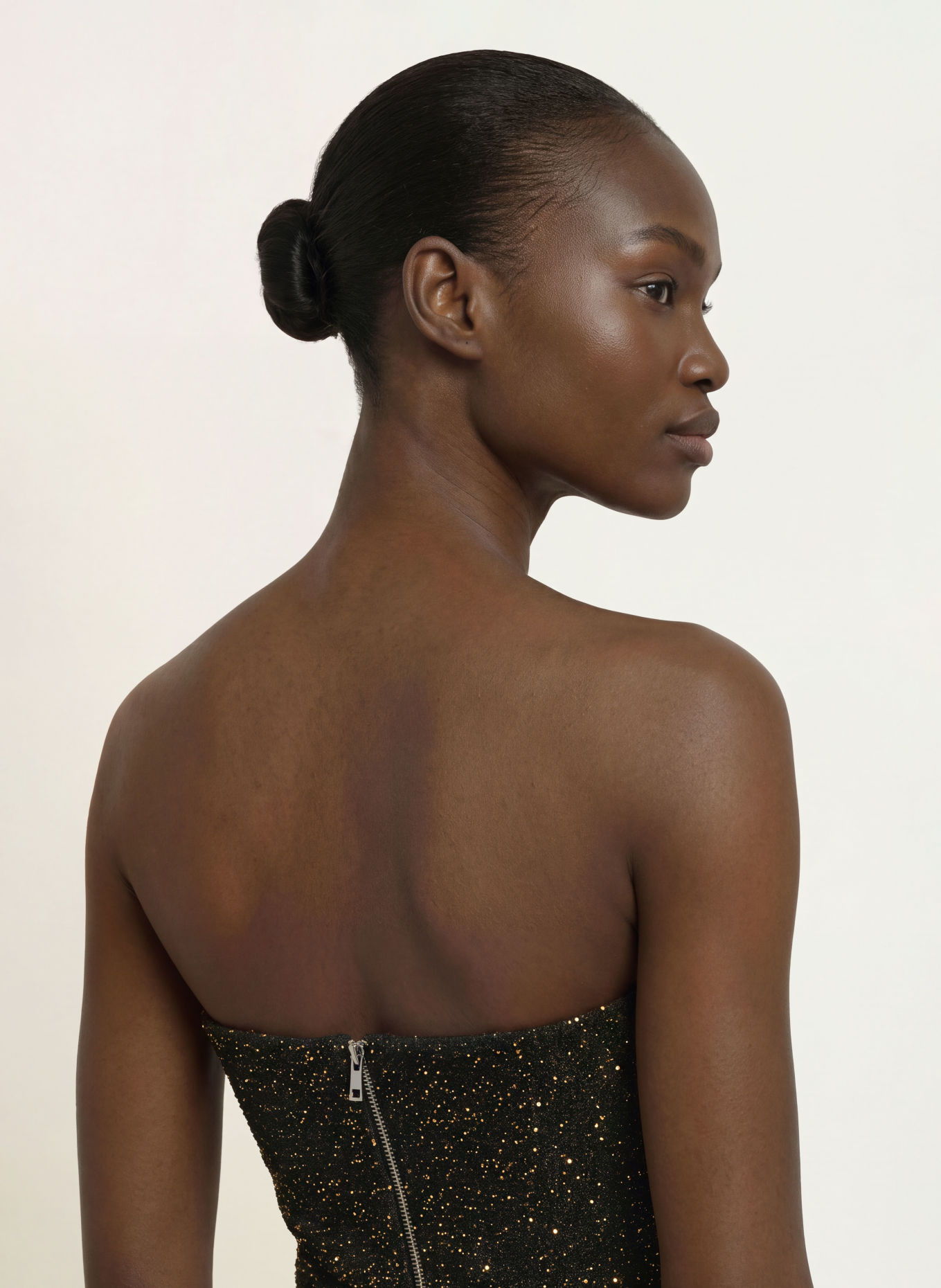 TED BAKER NAELY cocktail dress with sequins: BLACK / GOLD