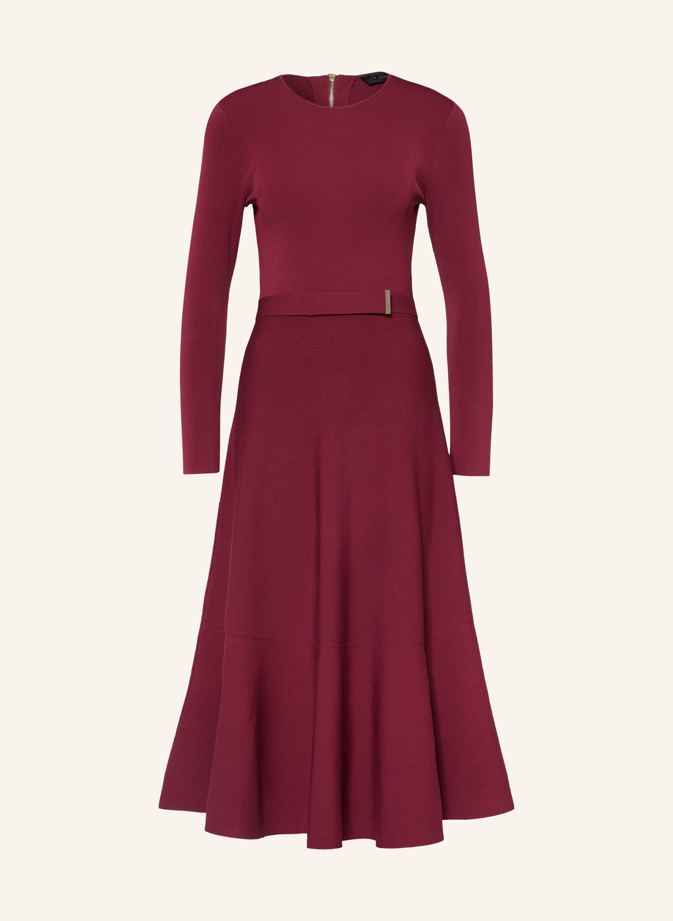 TED BAKER TALMAH Knit Dress: DARK RED