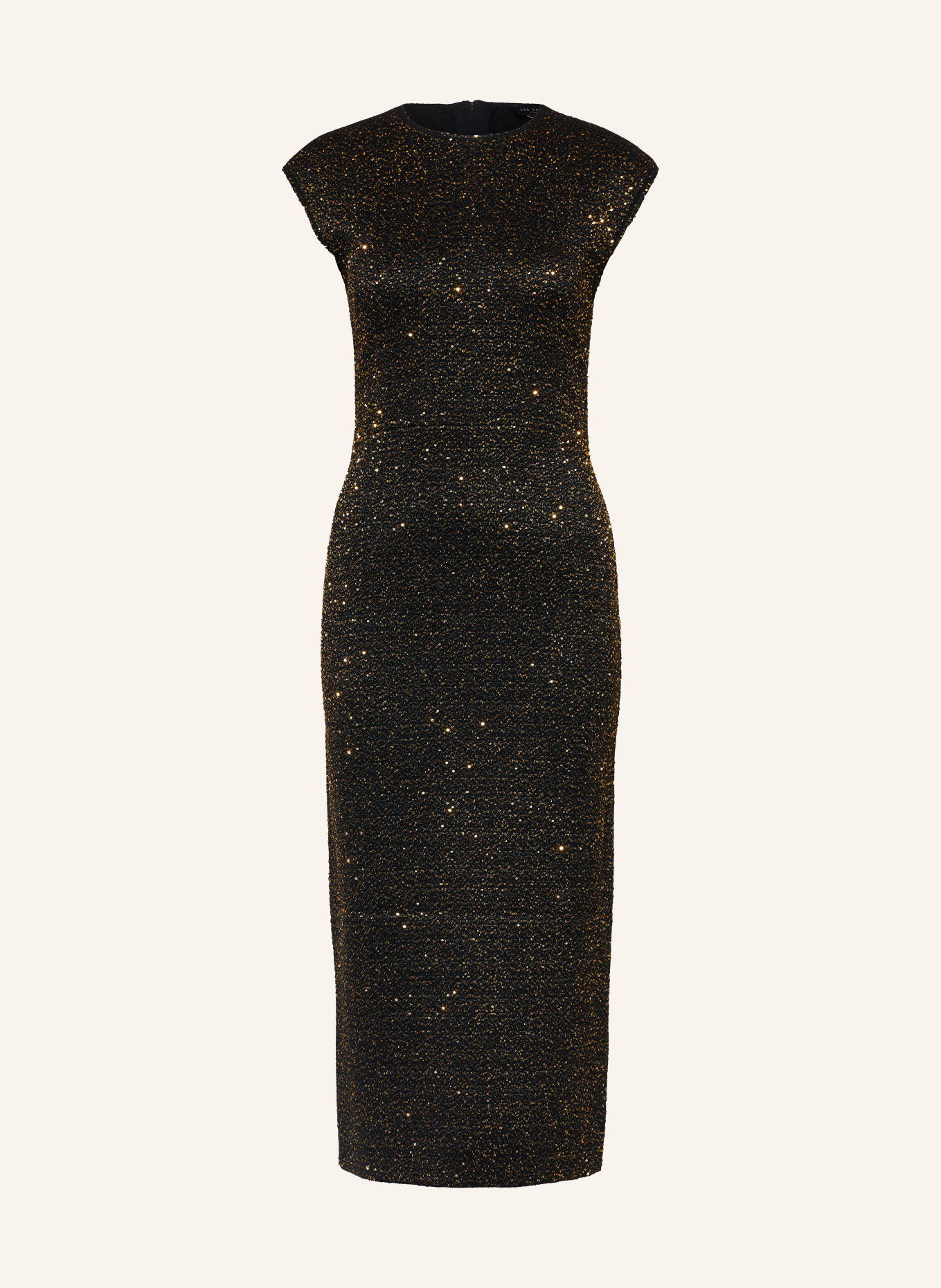 TED BAKER Strickkleid MYLLA mit Pailletten: SCHWARZ / GOLD
