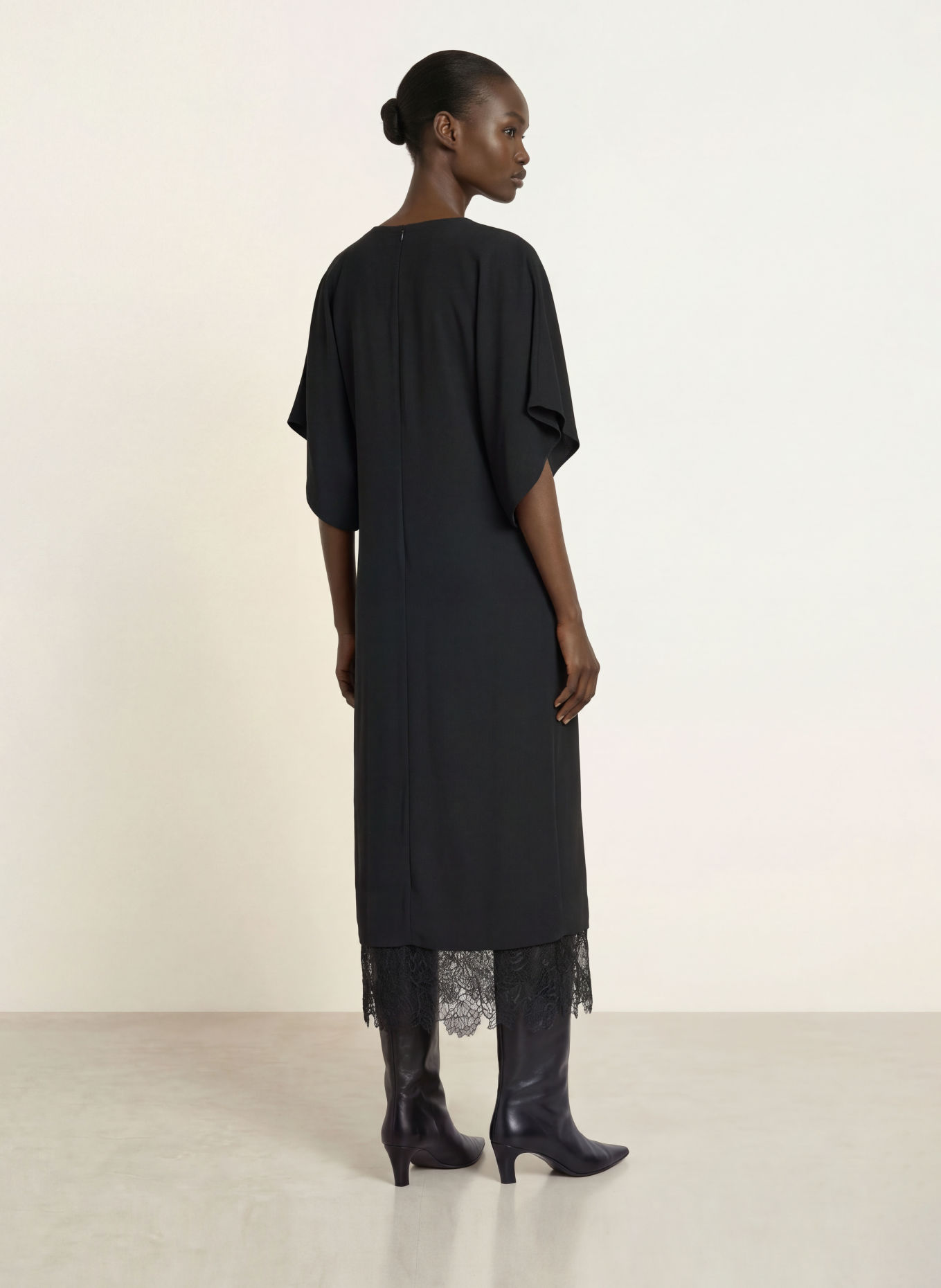 TED BAKER Kleid LANCHA mit Spitze: SCHWARZ