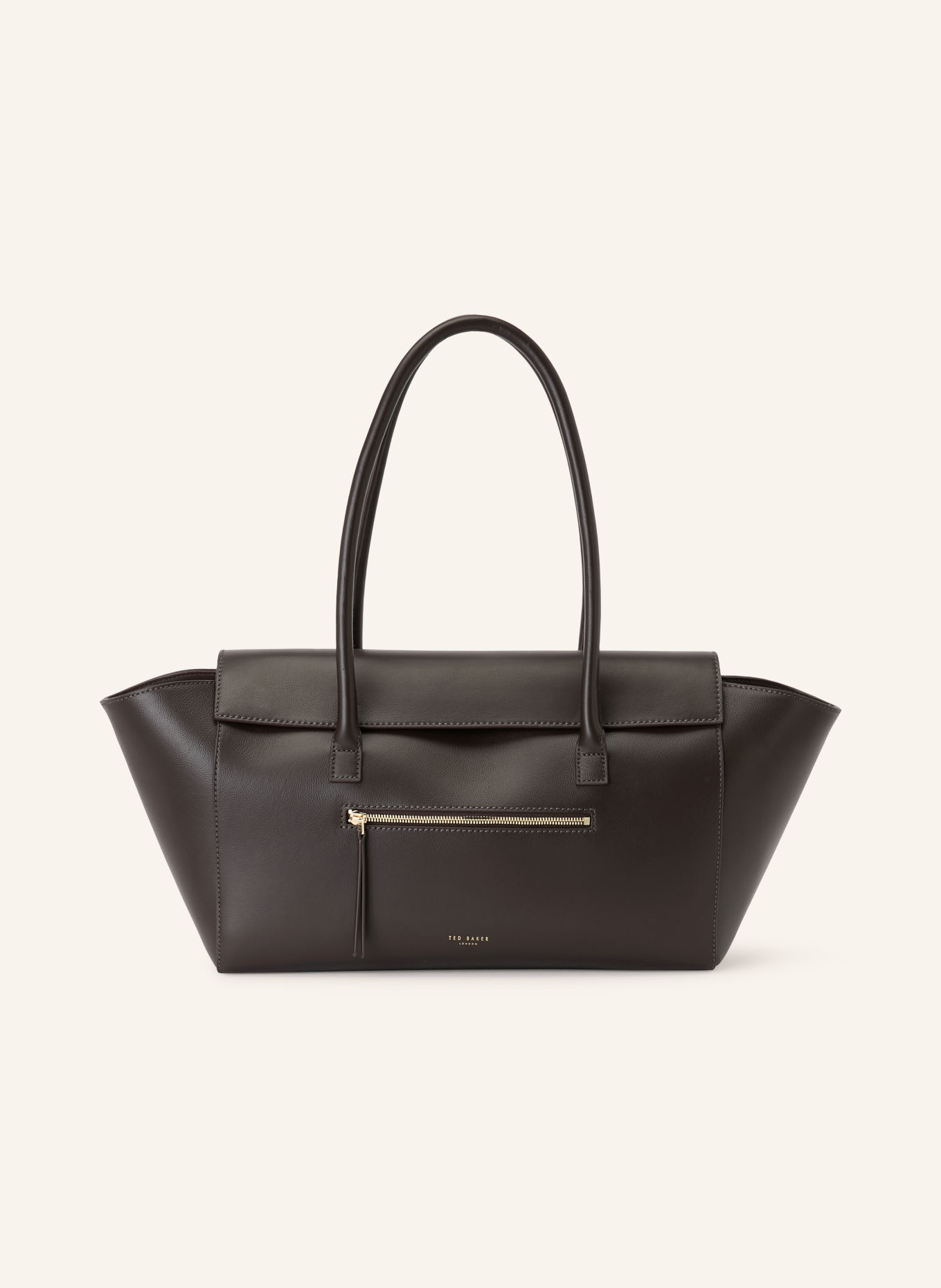 TED BAKER TONIIE Shoulder Bag: DARK BROWN / GOLD