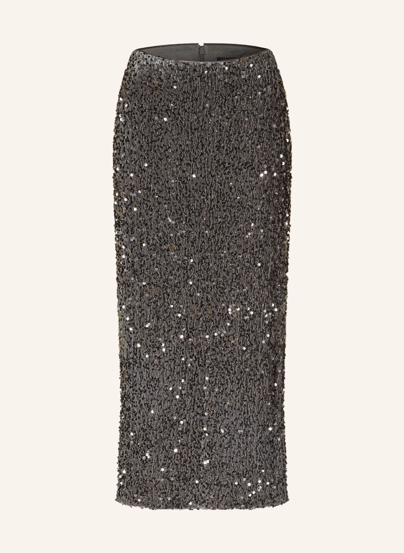 TED BAKER SERENI Velvet Skirt with Sequins: DARK GRAY
