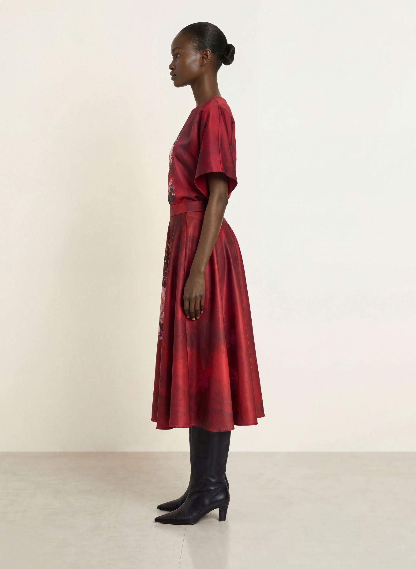 TED BAKER SIMIIA Skirt: RED / PURPLE / DARK YELLOW