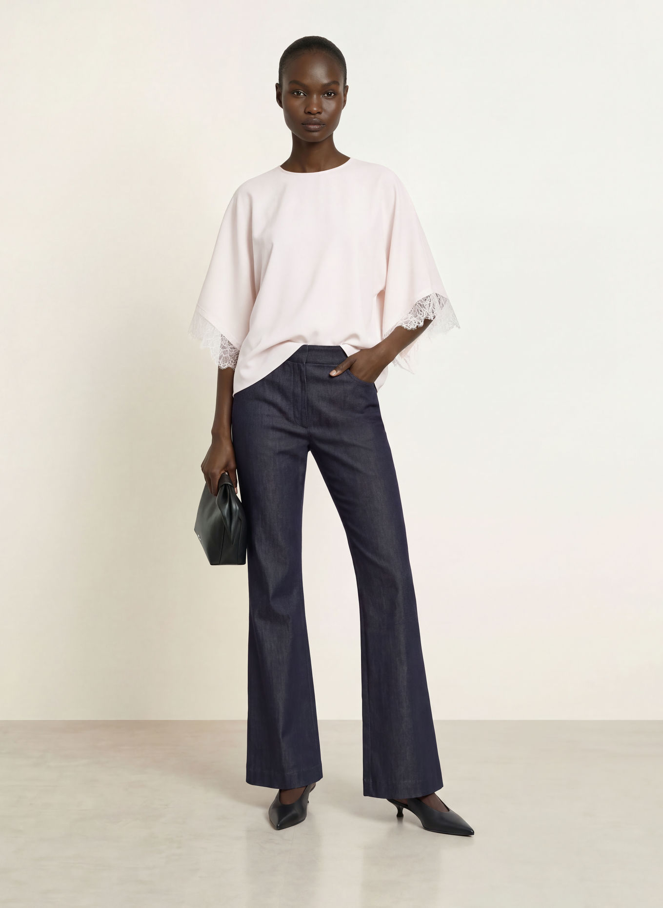 TED BAKER NEELAI Shirt blouse with Lace: WHITE