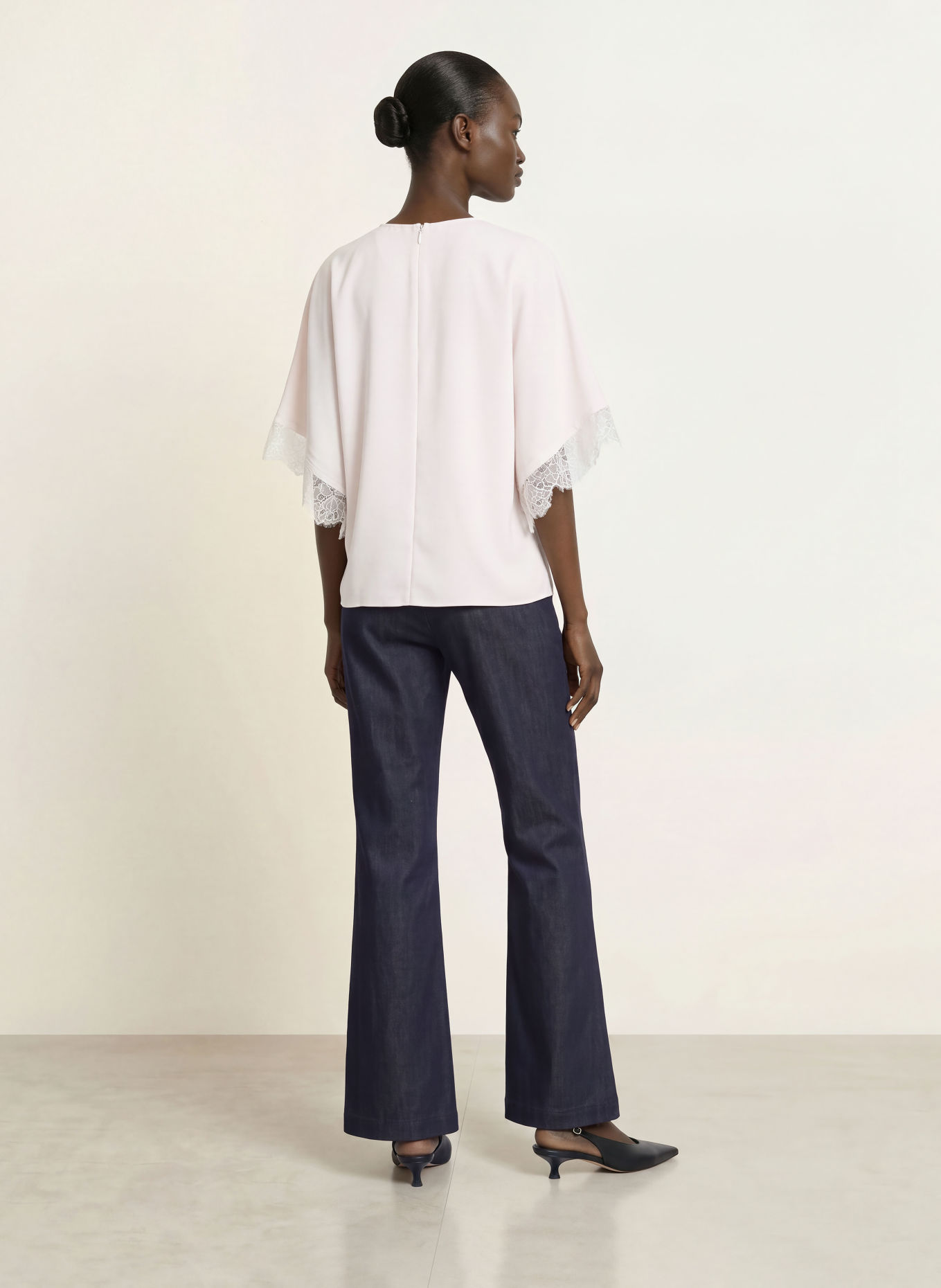 TED BAKER NEELAI Shirt blouse with Lace: WHITE