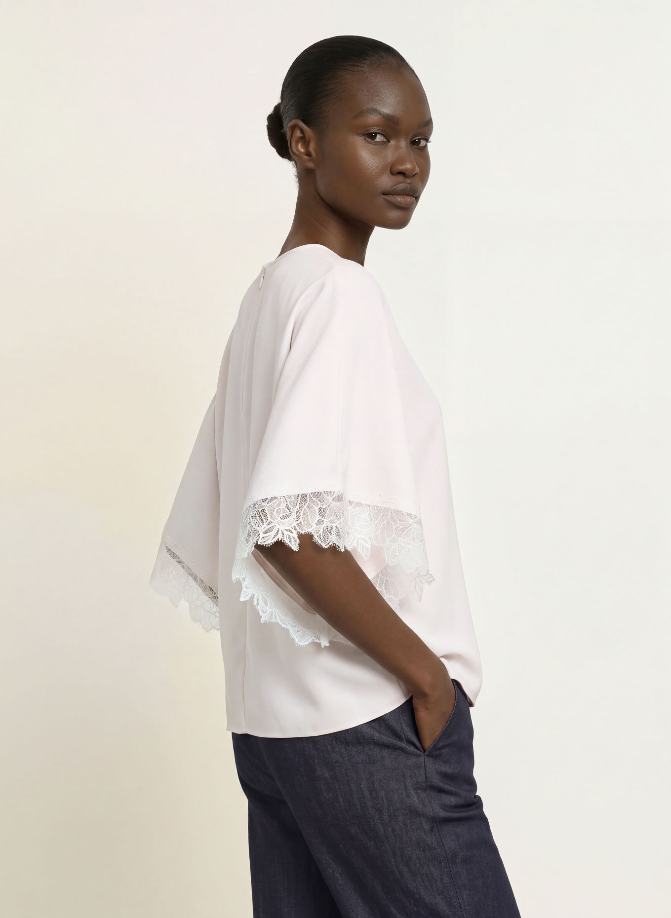 TED BAKER NEELAI Shirt blouse with Lace: WHITE