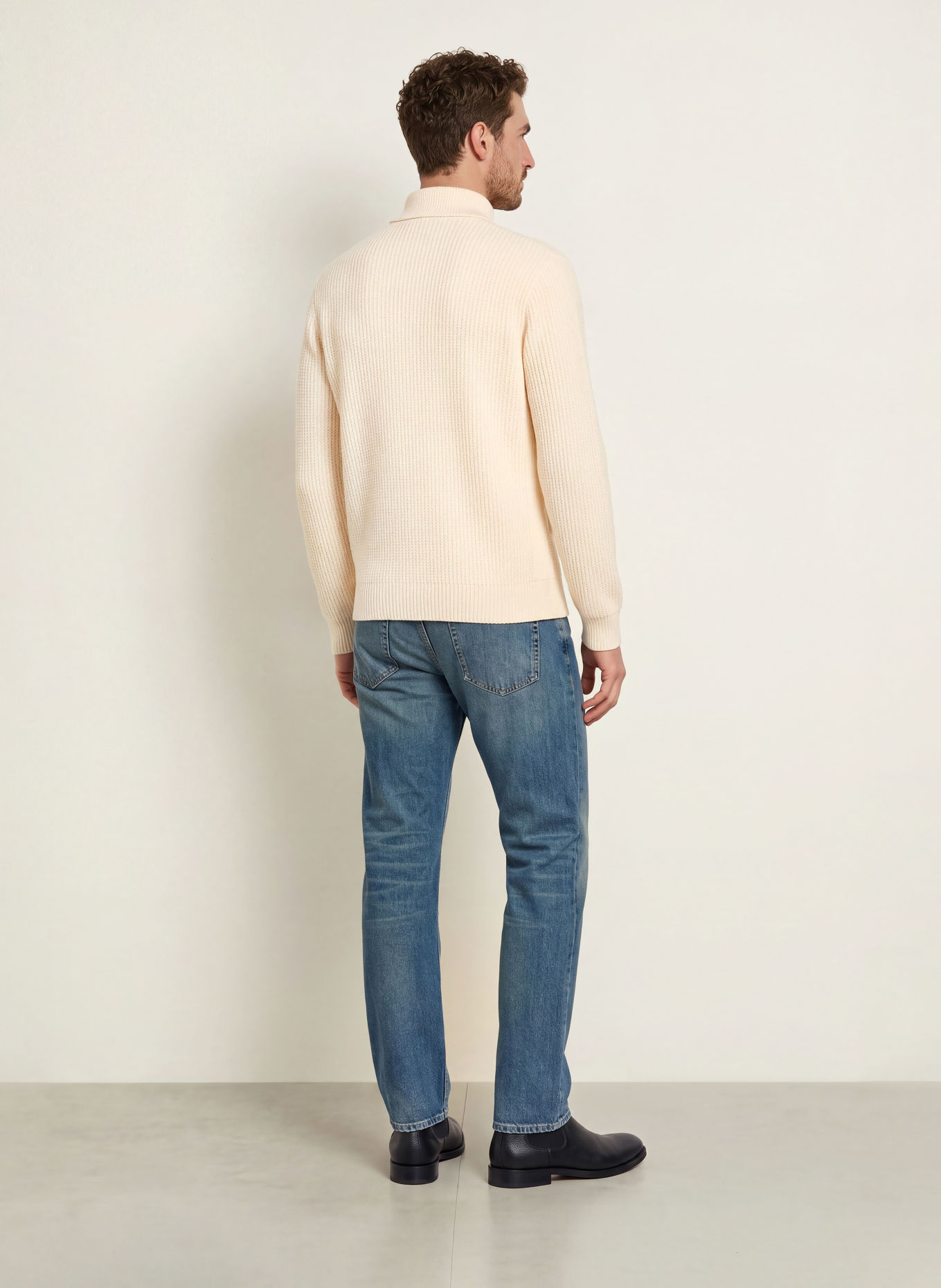 BOSS FIOCCOLO Turtleneck sweater: ECRU