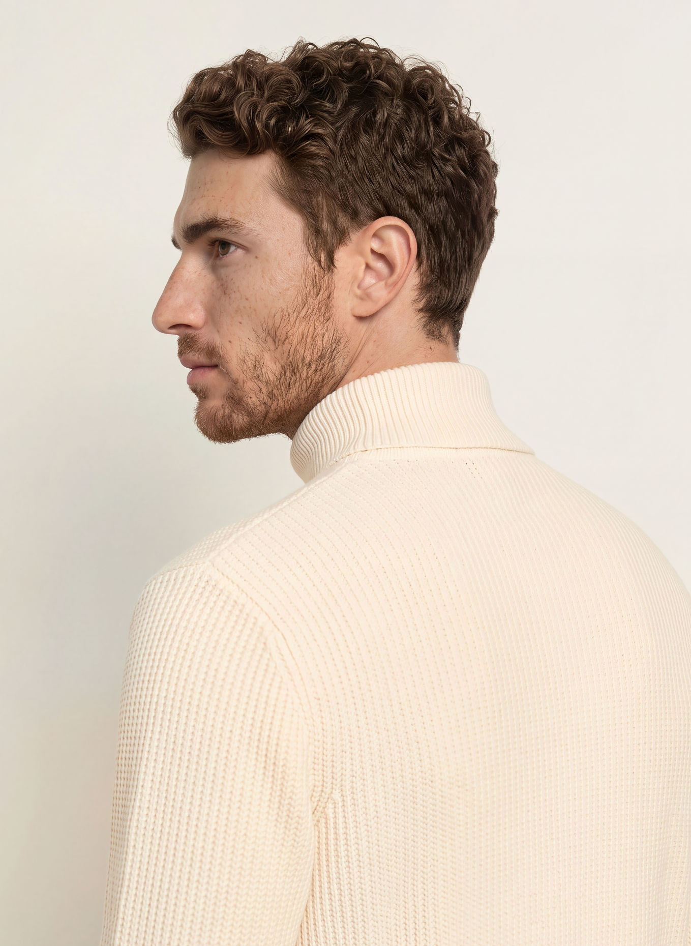 BOSS FIOCCOLO Turtleneck sweater: ECRU