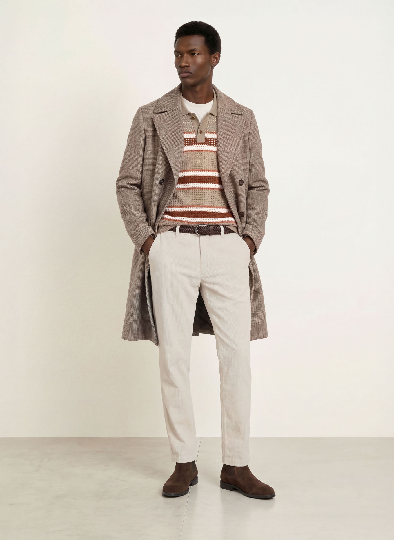 BOSS Cordhose KANE Extra Slim Fit: CREME