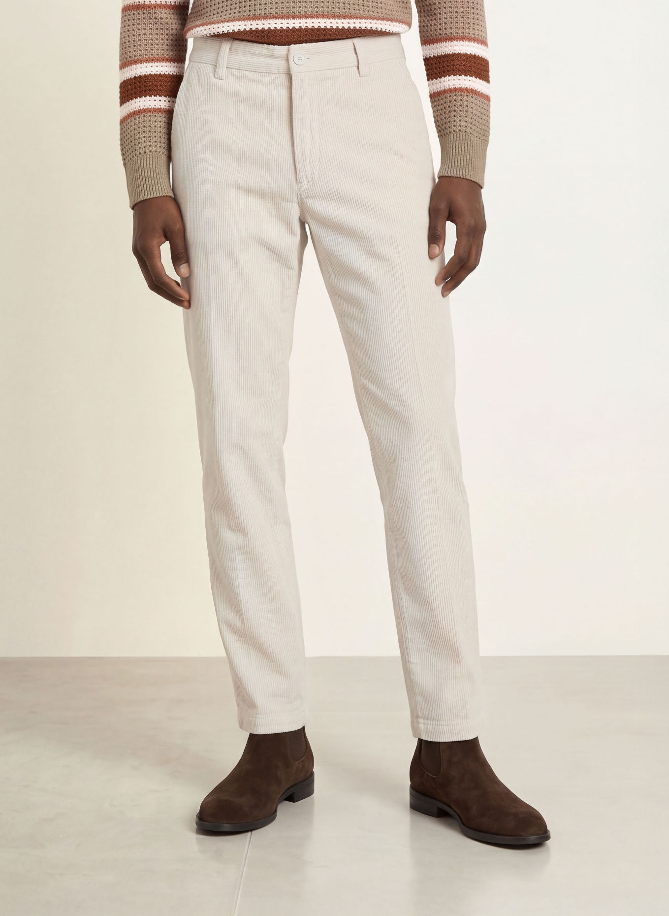 BOSS Cordhose KANE Extra Slim Fit: CREME