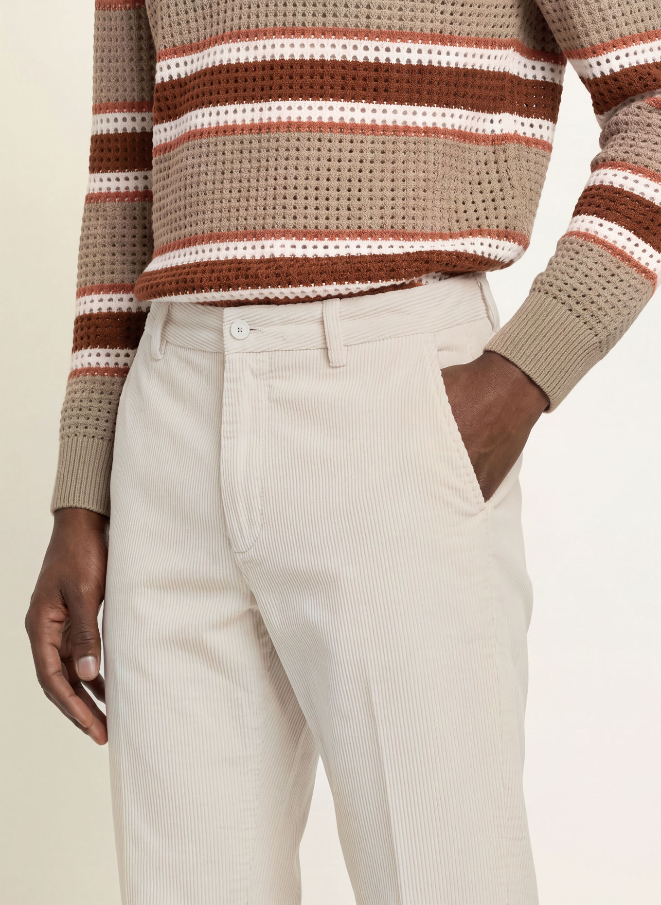 BOSS Cordhose KANE Extra Slim Fit: CREME
