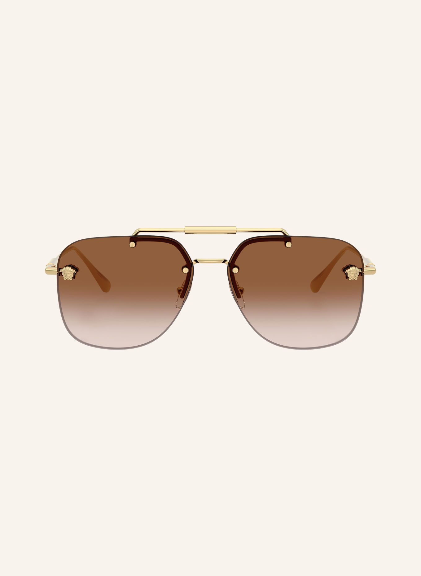 VERSACE Lunettes de soleil VE2296: DÉGRADÉ OR/MARRON