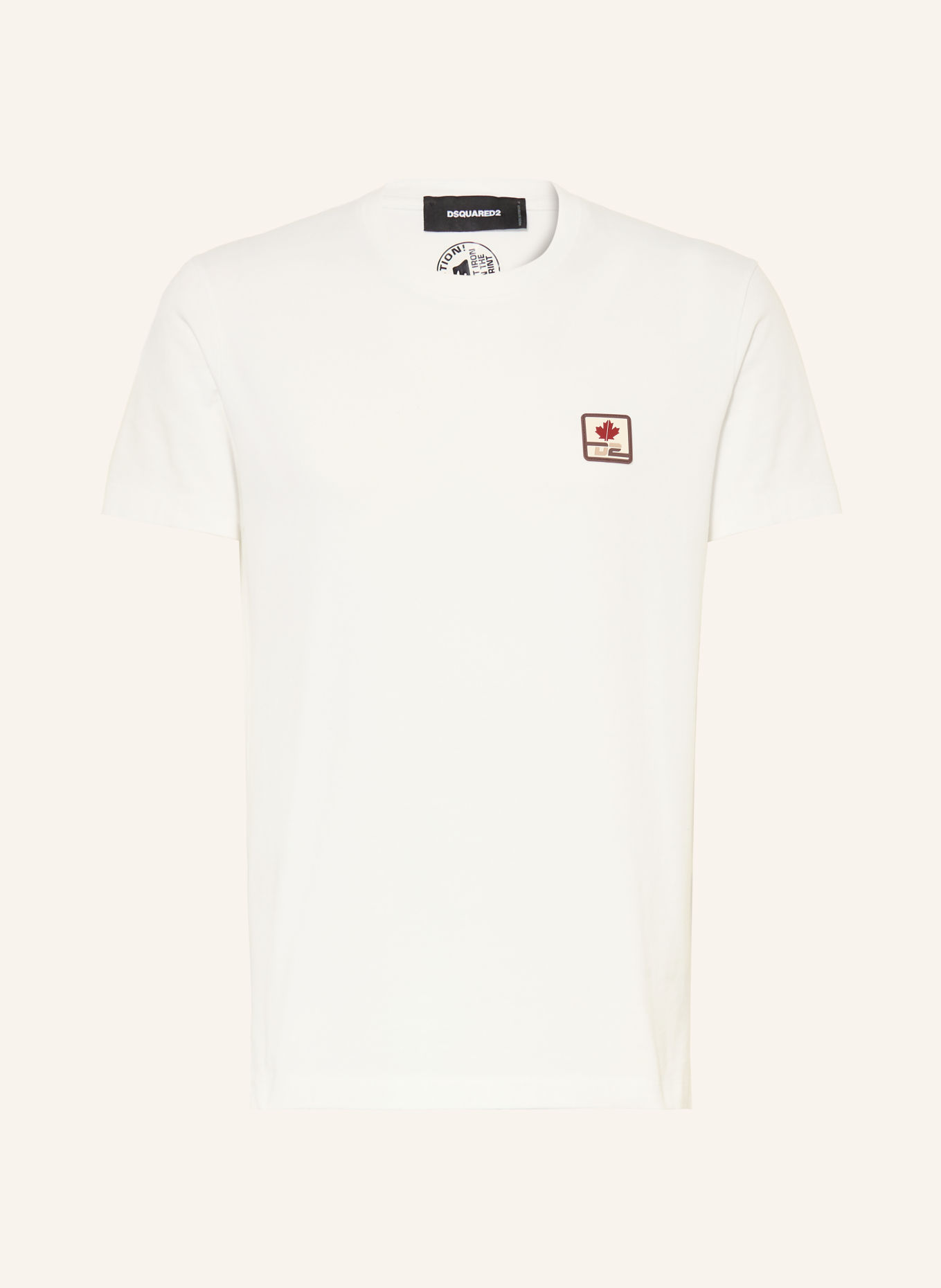 DSQUARED2 COOL FIT T-shirt: WHITE / BROWN / BEIGE