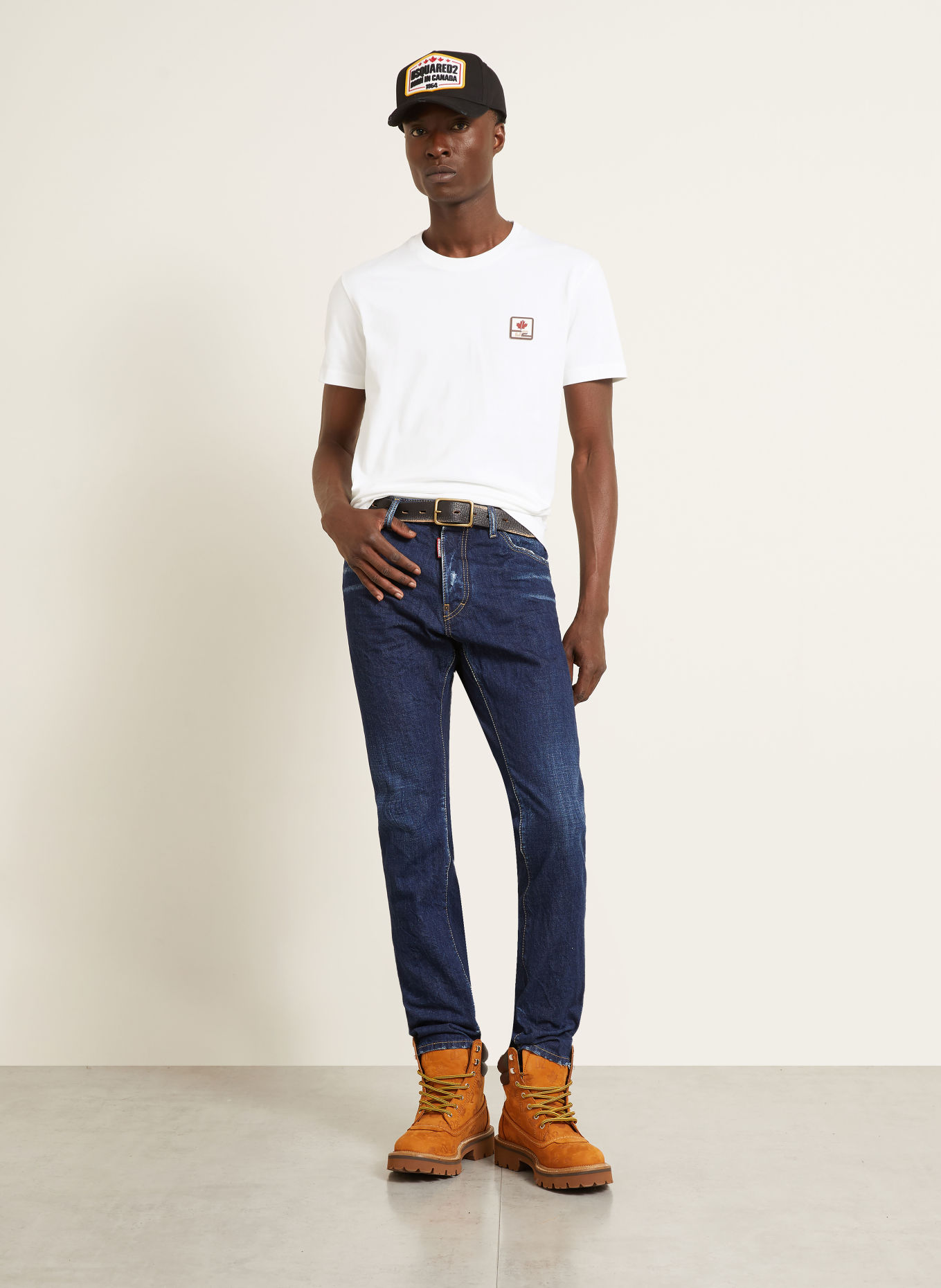 DSQUARED2 COOL FIT T-shirt: WHITE / BROWN / BEIGE