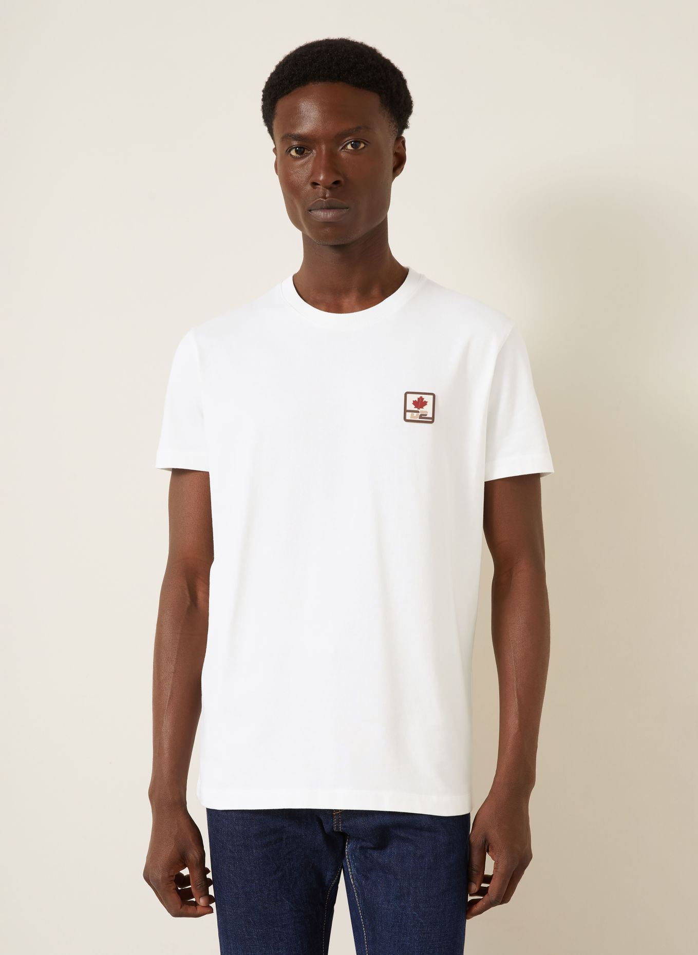 DSQUARED2 COOL FIT T-shirt: WHITE / BROWN / BEIGE