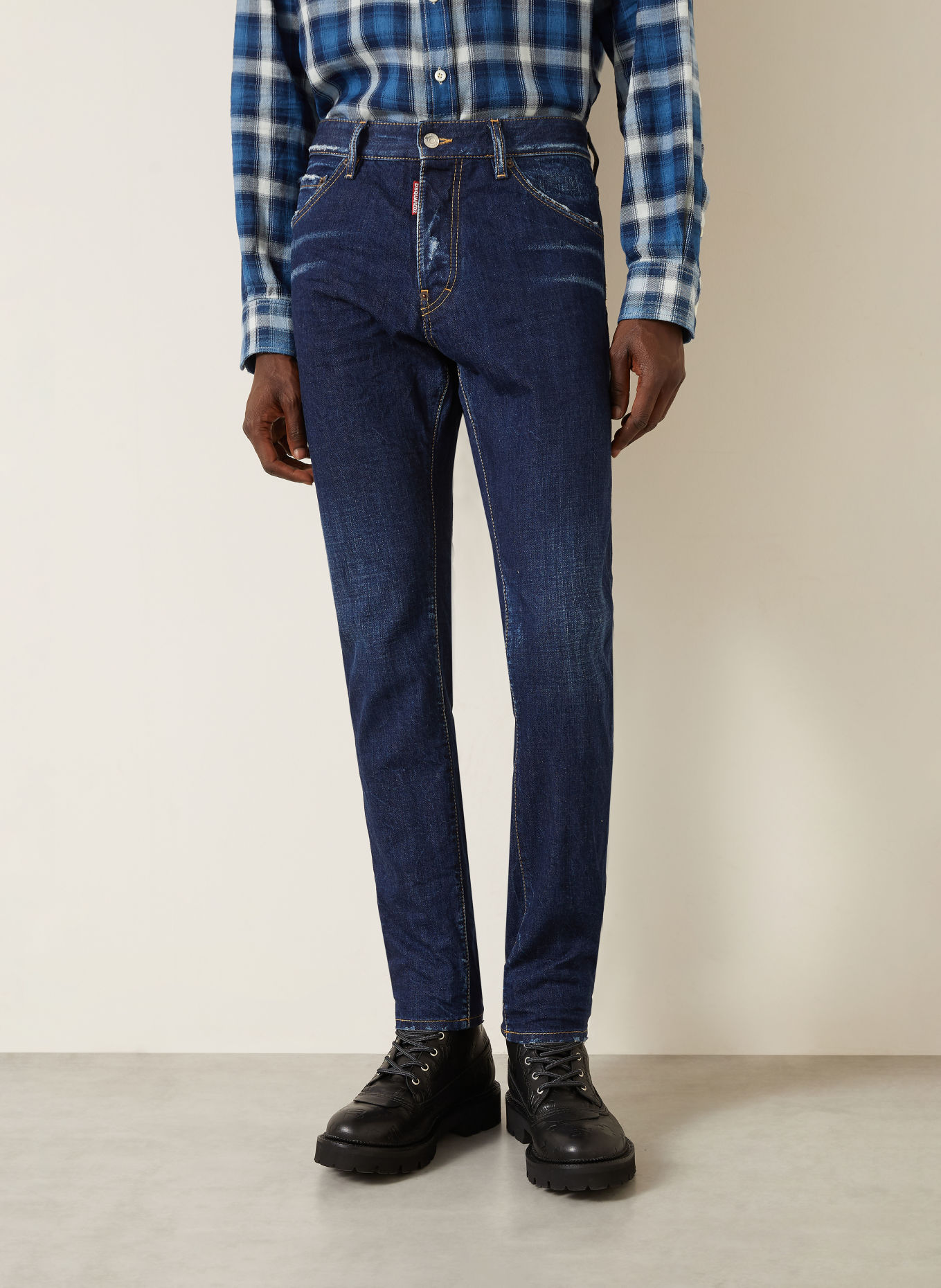 DSQUARED2 TEDDY Extra Slim Fit Jeans: 470 NAVY BLUE
