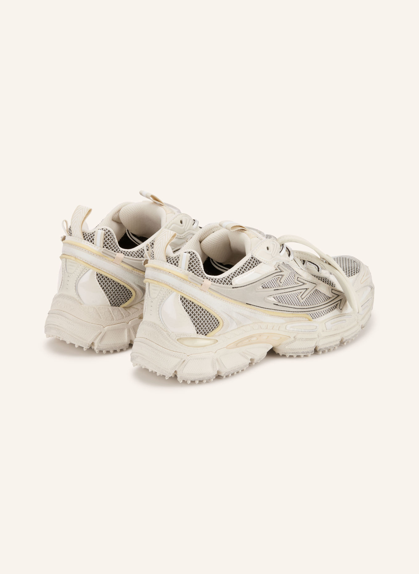 Off-White Sneaker BE RIGHT BACK: WEISS / BEIGE / GRAU