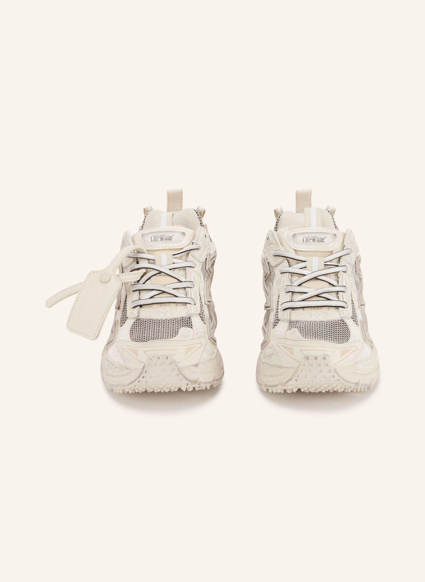 Off-White Sneaker BE RIGHT BACK: WEISS / BEIGE / GRAU