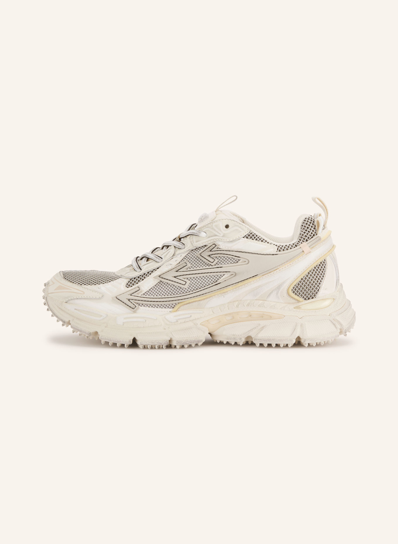 Off-White Sneaker BE RIGHT BACK: WEISS / BEIGE / GRAU