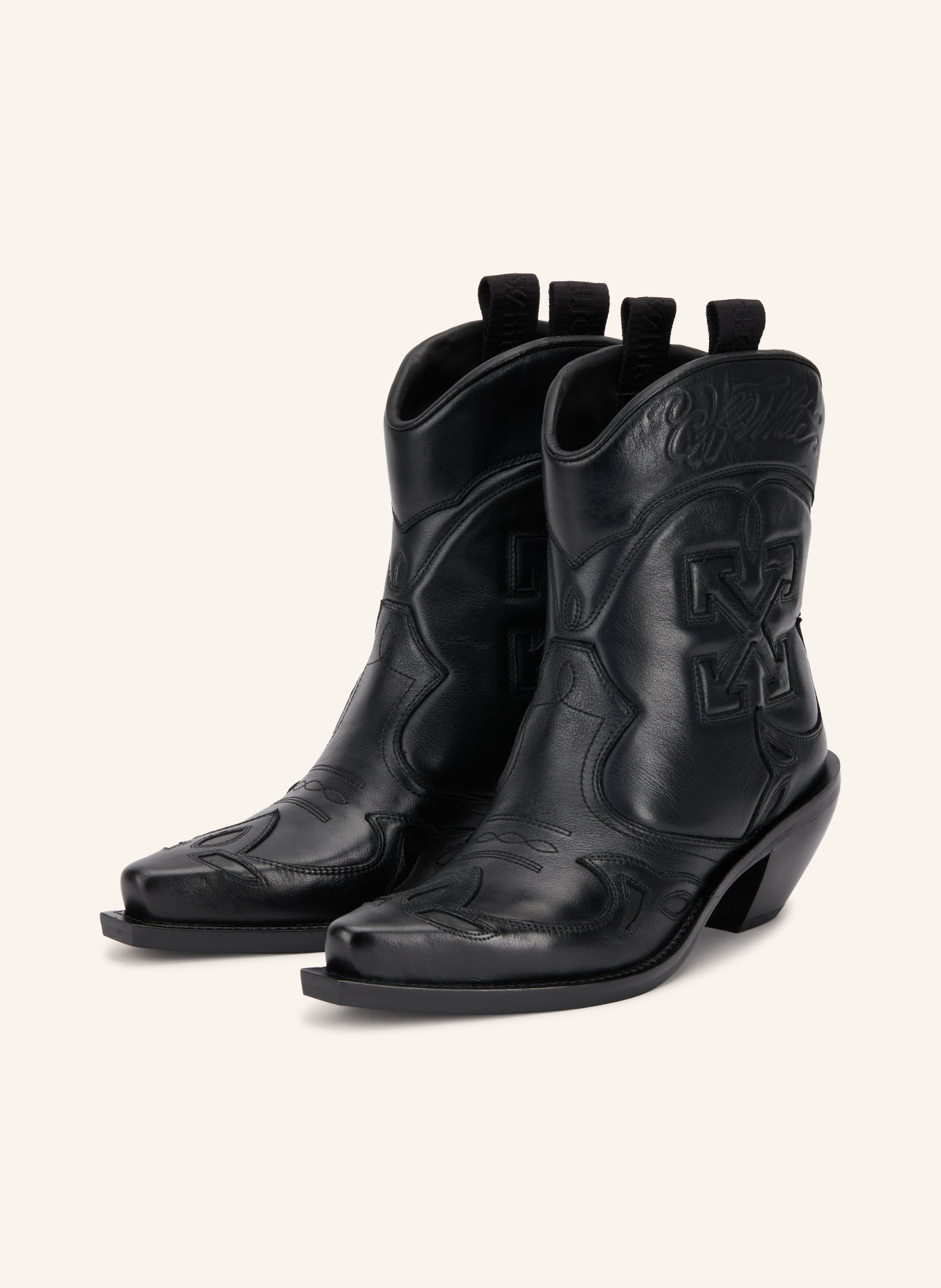 Off-White Cowboy Boots SANTIAGO: SCHWARZ