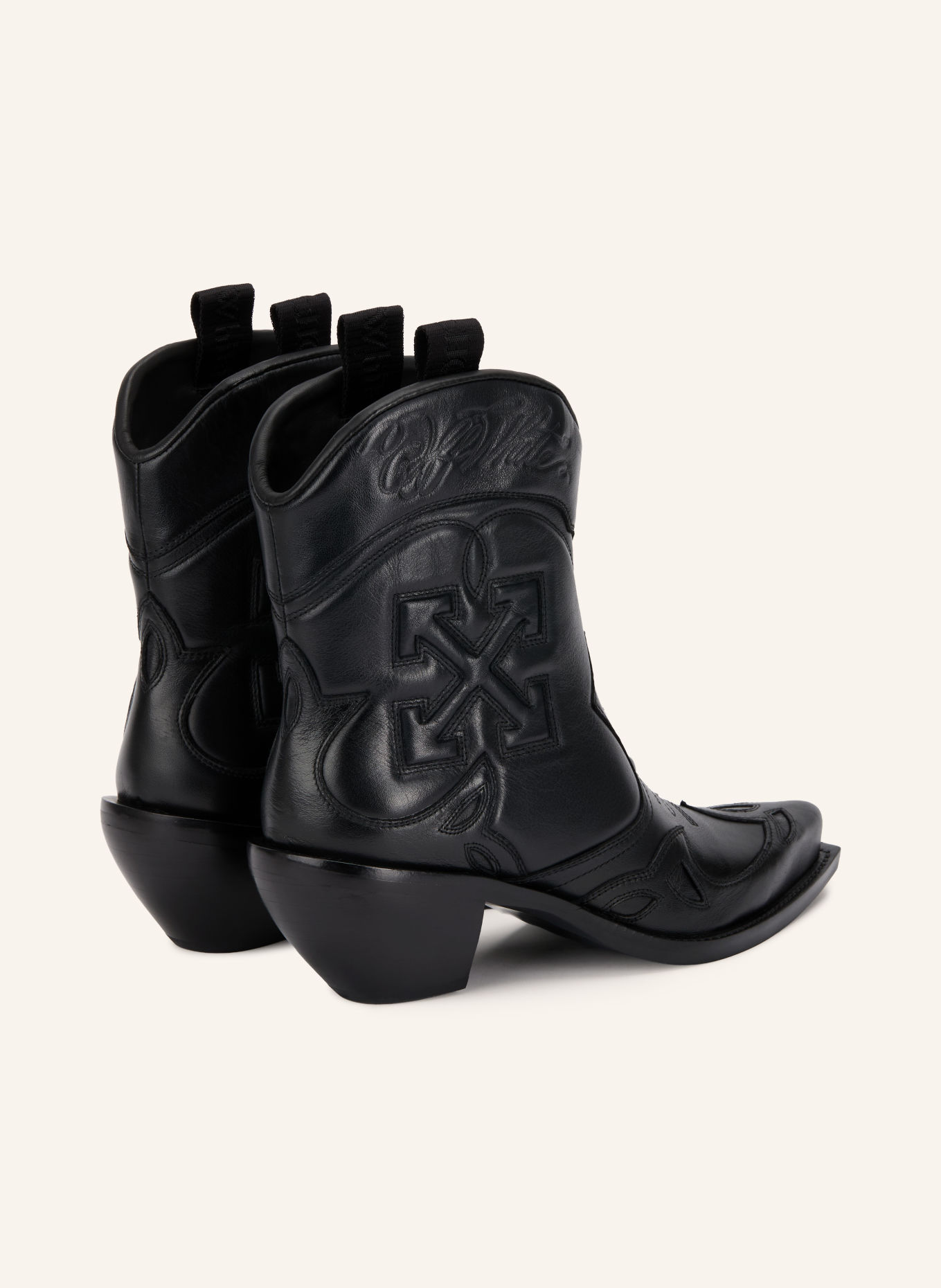Off-White Cowboy Boots SANTIAGO: SCHWARZ