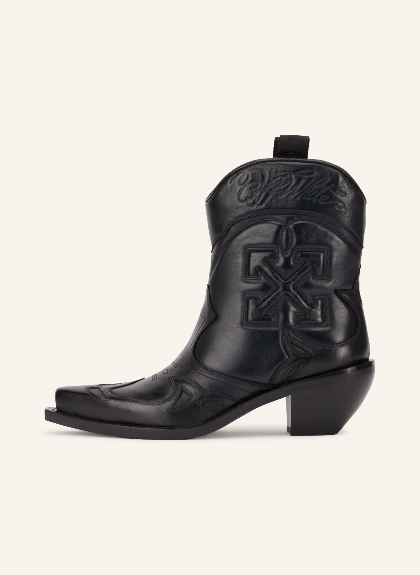 Off-White Cowboy Boots SANTIAGO: SCHWARZ
