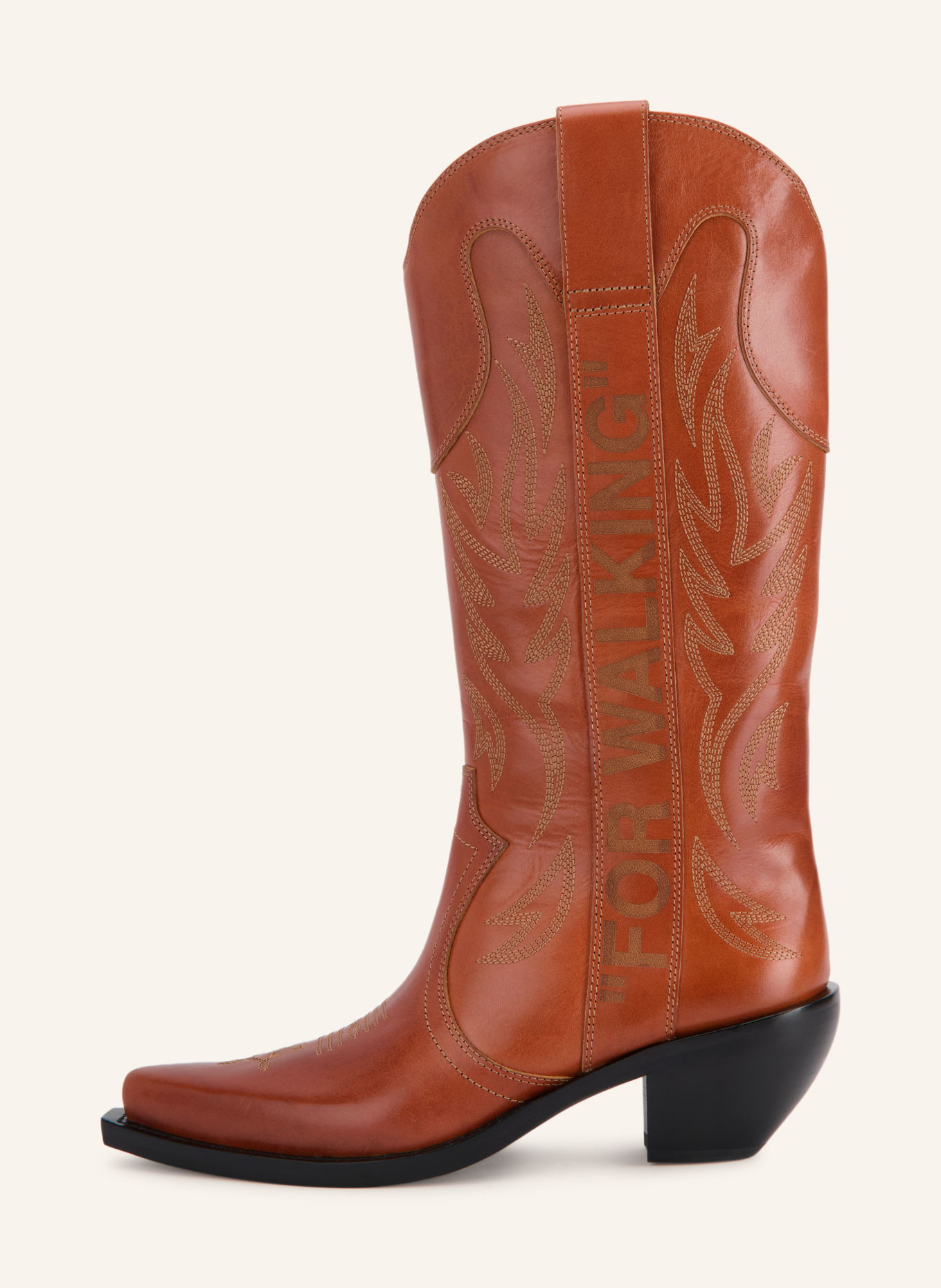 Off-White Cowboy Boots SANTIAG: COGNAC