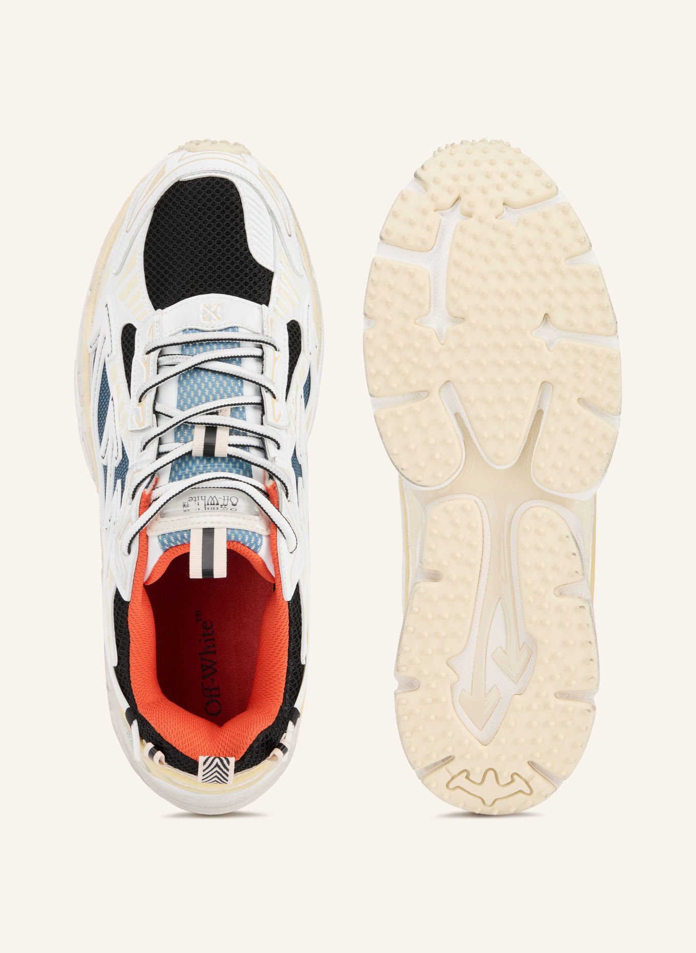 Off-White Sneaker BE RIGHT BACK: WEISS / PETROL / SCHWARZ