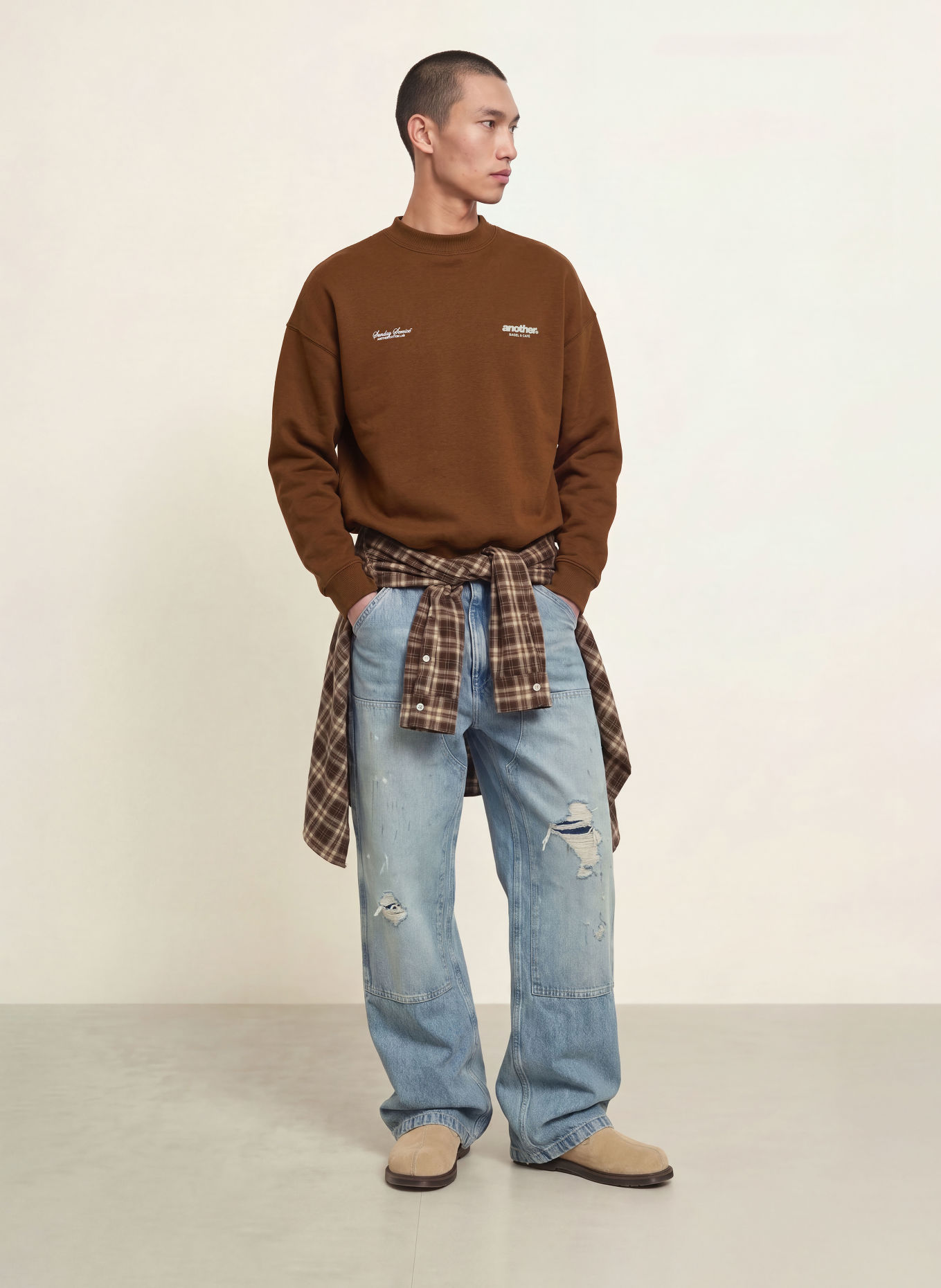 another COTTON LAB Sweatshirt: MARRON