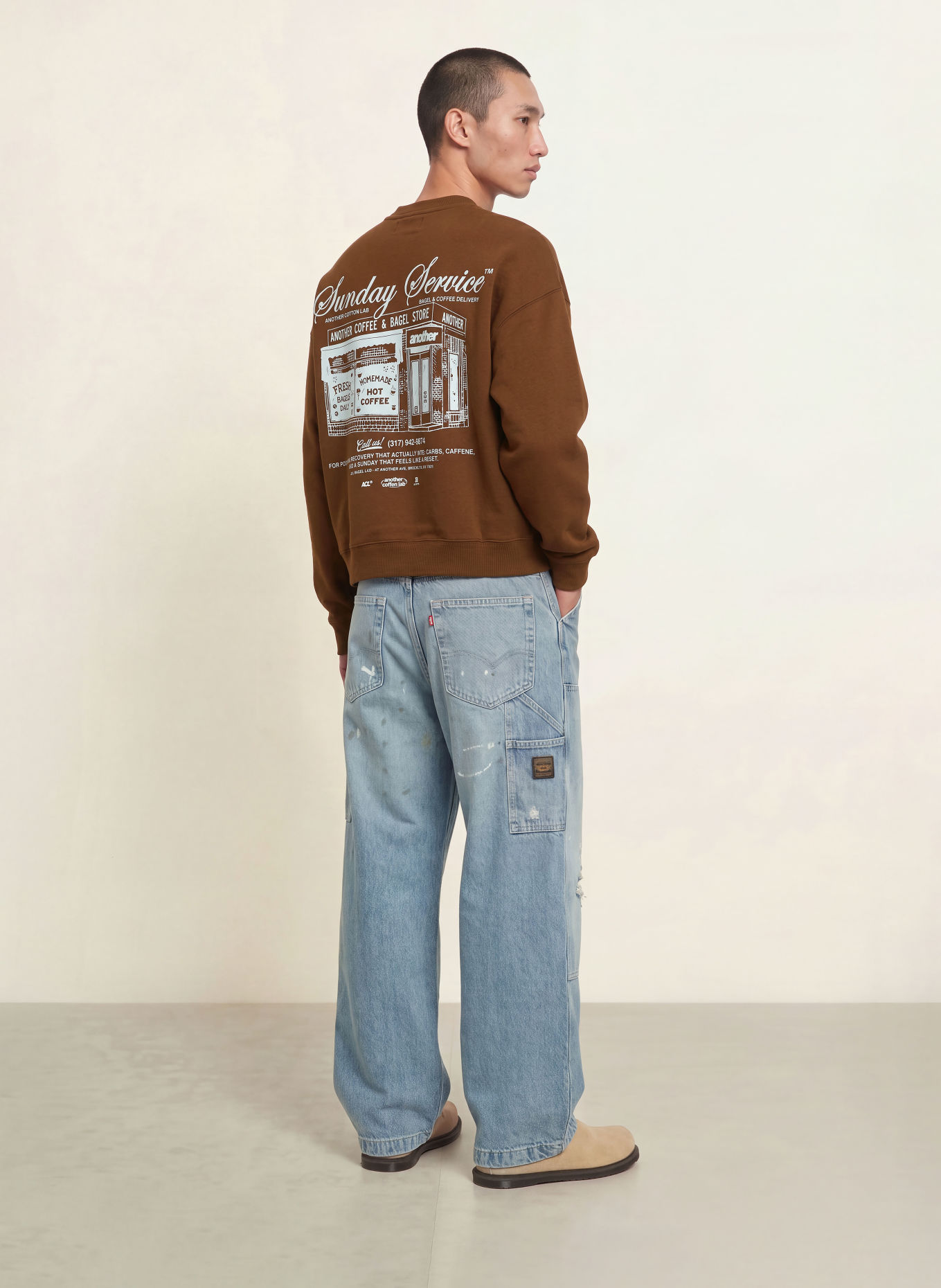 another COTTON LAB Sweatshirt: MARRON