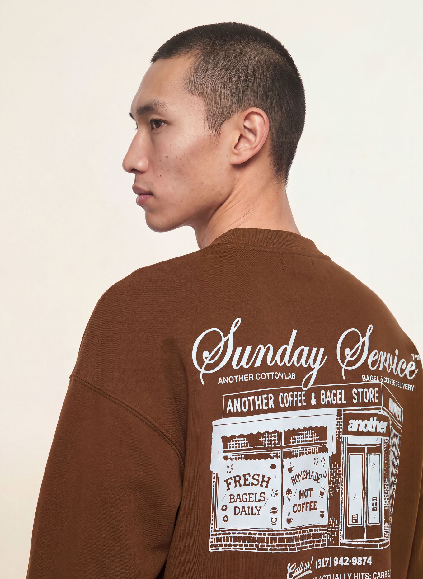 another COTTON LAB Sweatshirt: MARRON
