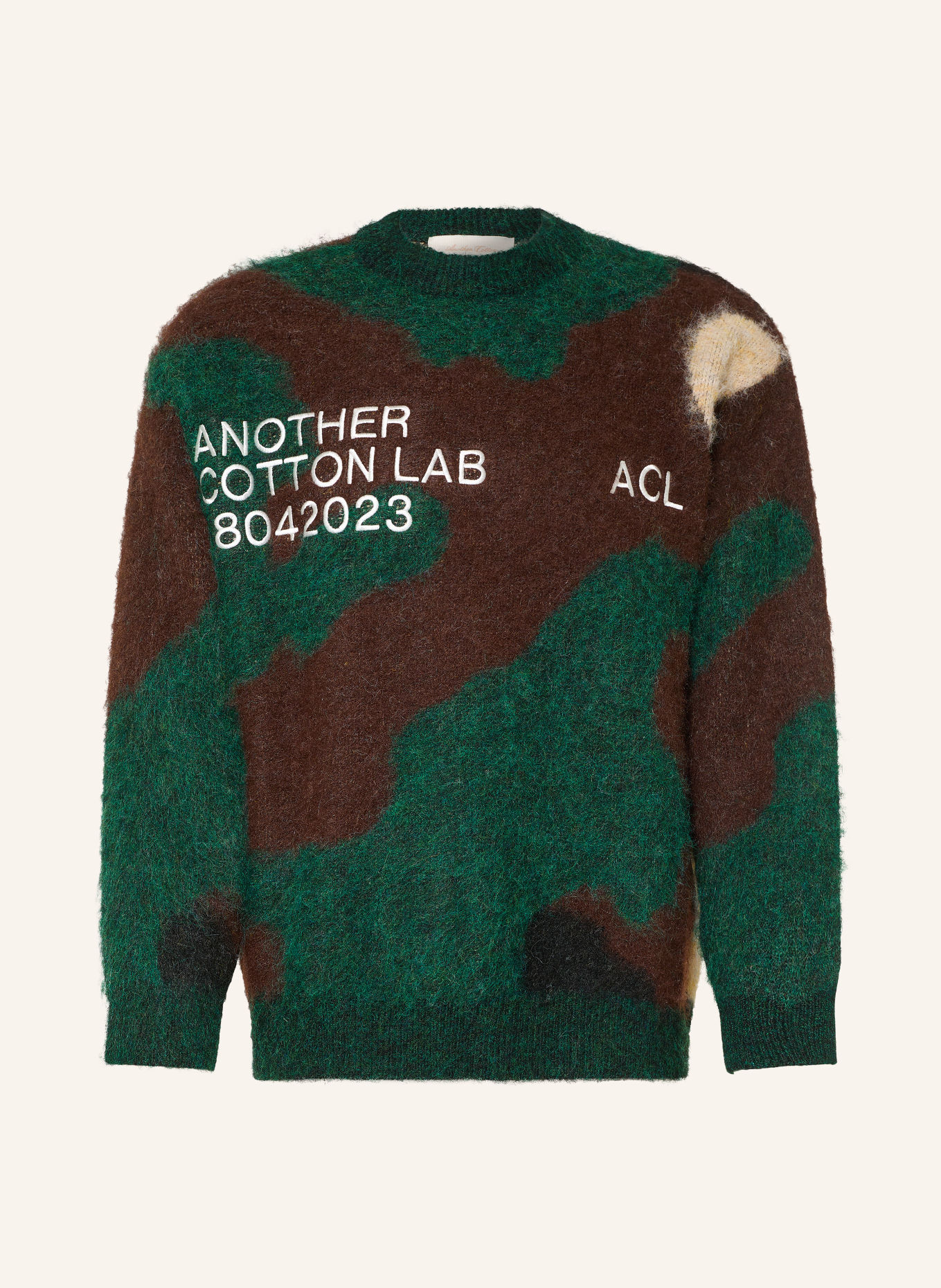 another COTTON LAB Sweater: DARK BROWN / DARK GREEN / WHITE