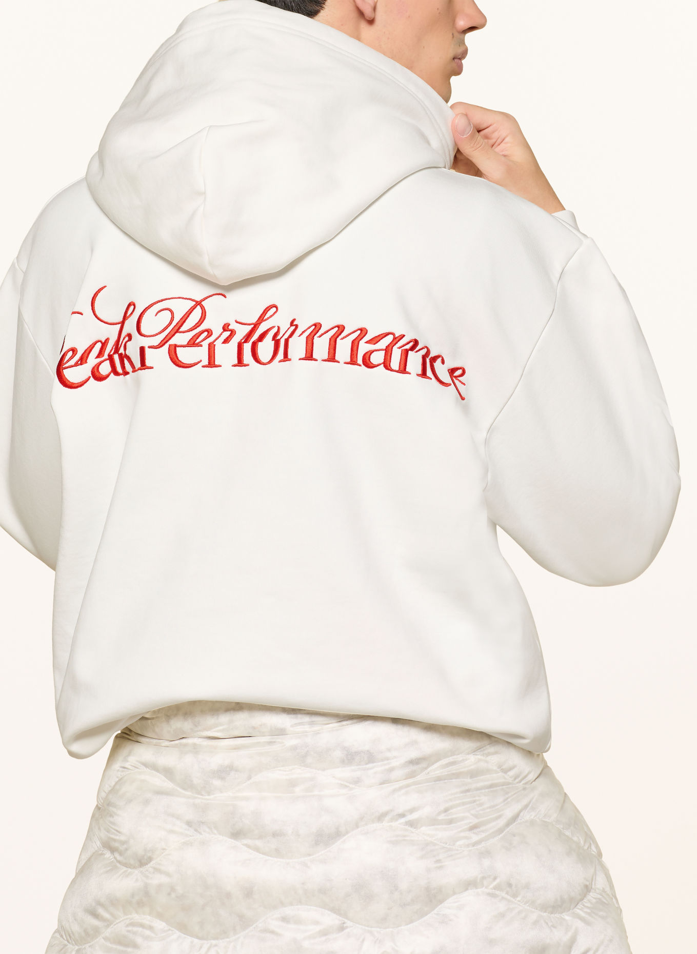 Peak Performance Hoodie 40TH GRAPHIC: WEISS / ROT