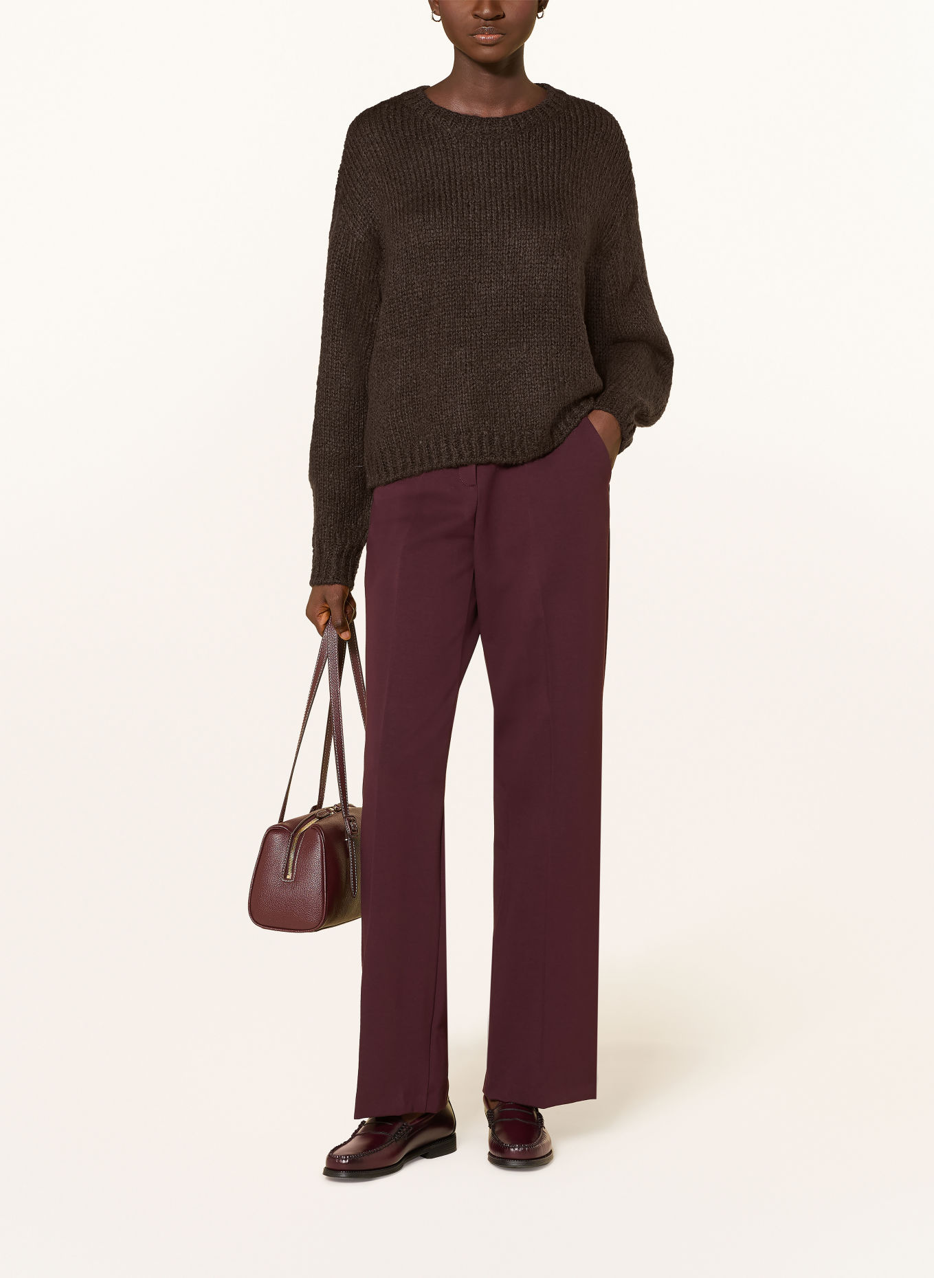 Oui Sweater: DARK BROWN