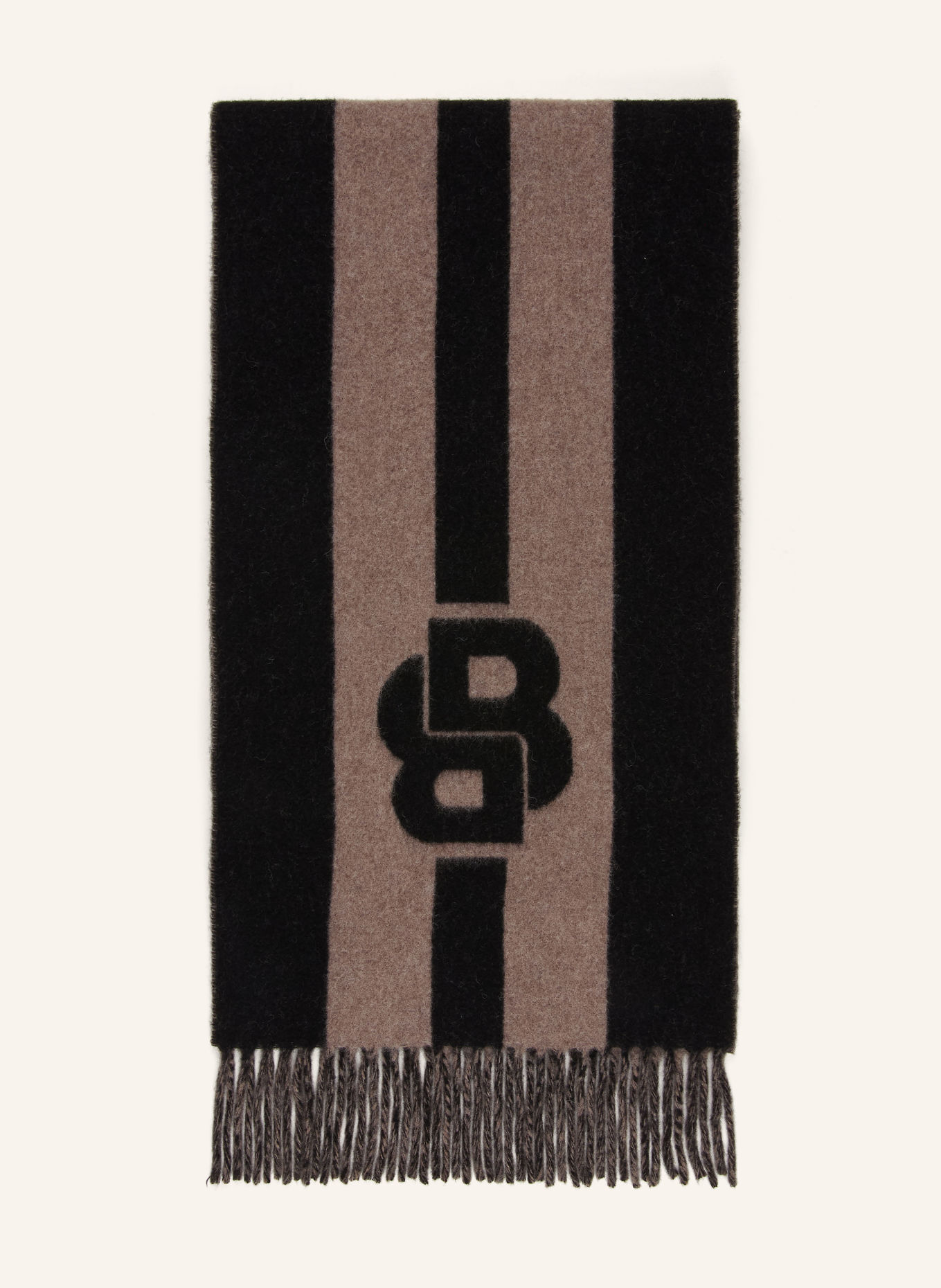 BOSS ARIFF Scarf: TAUPE / BLACK