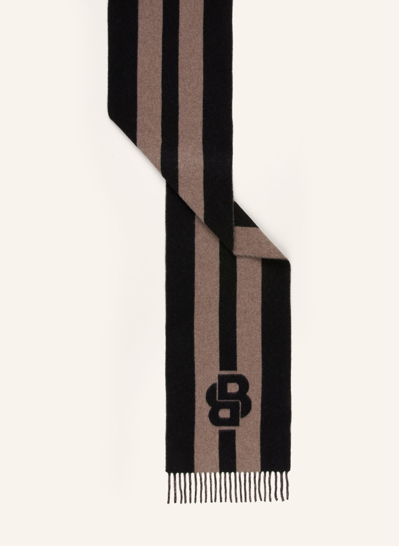 BOSS ARIFF Scarf: TAUPE / BLACK