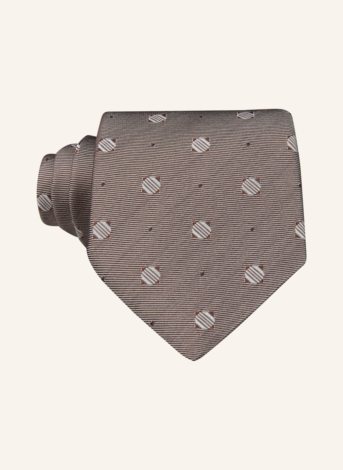 BOSS Tie: BROWN / CREAM