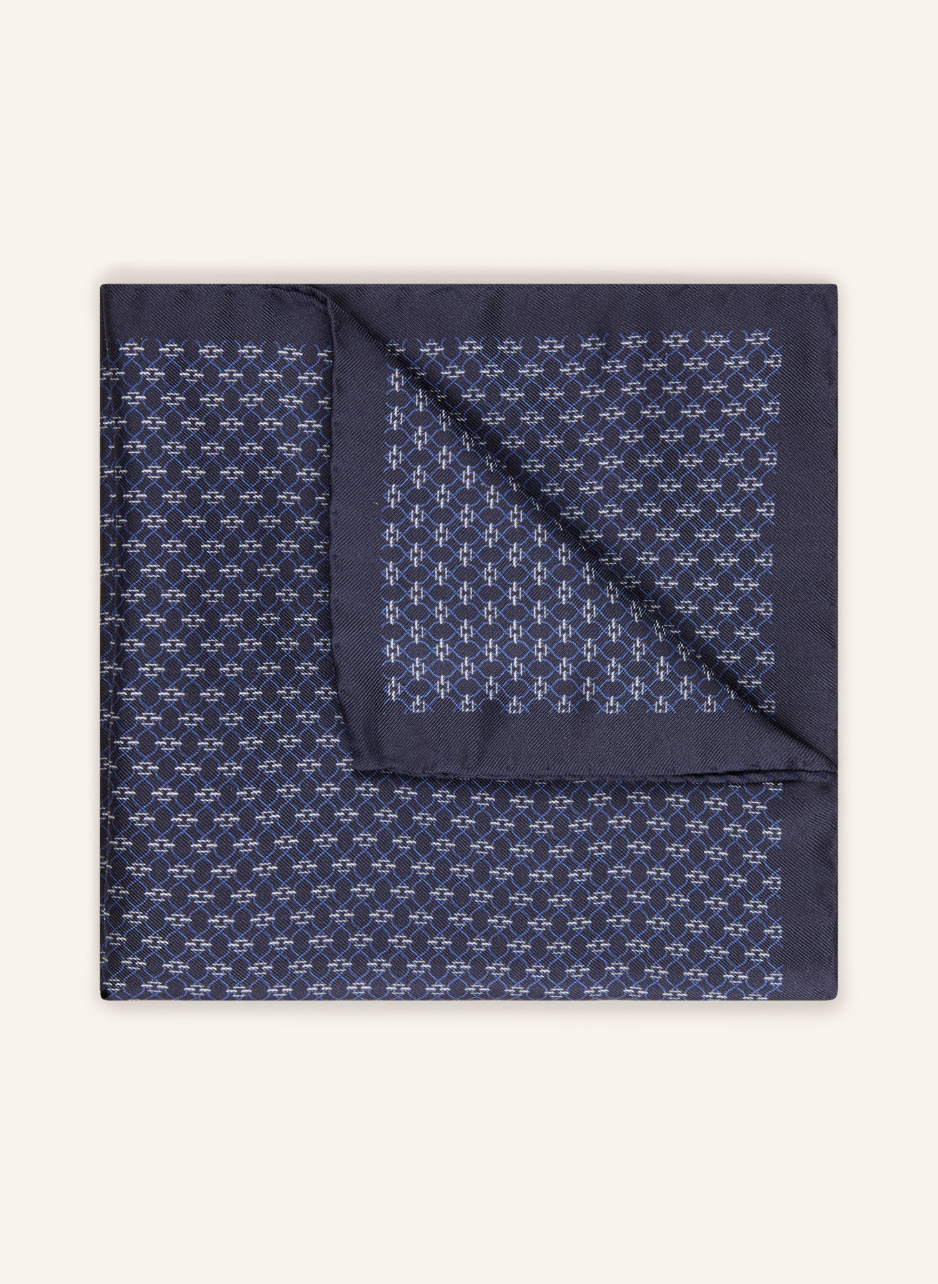 BOSS Einstecktuch: DUNKELBLAU / BLAU / WEISS