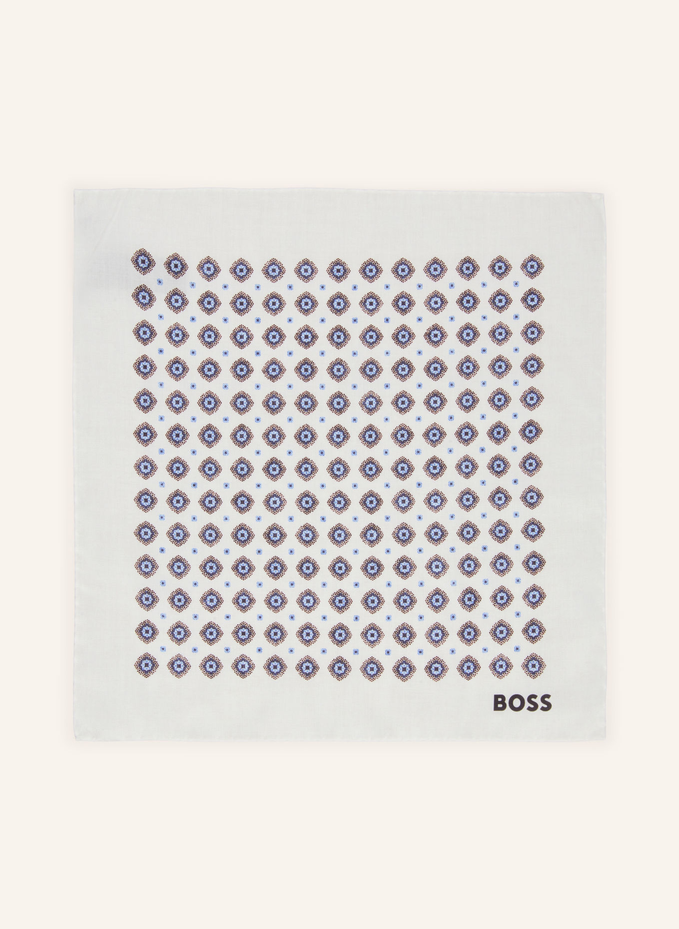BOSS Einstecktuch: WEISS / BRAUN / BLAU