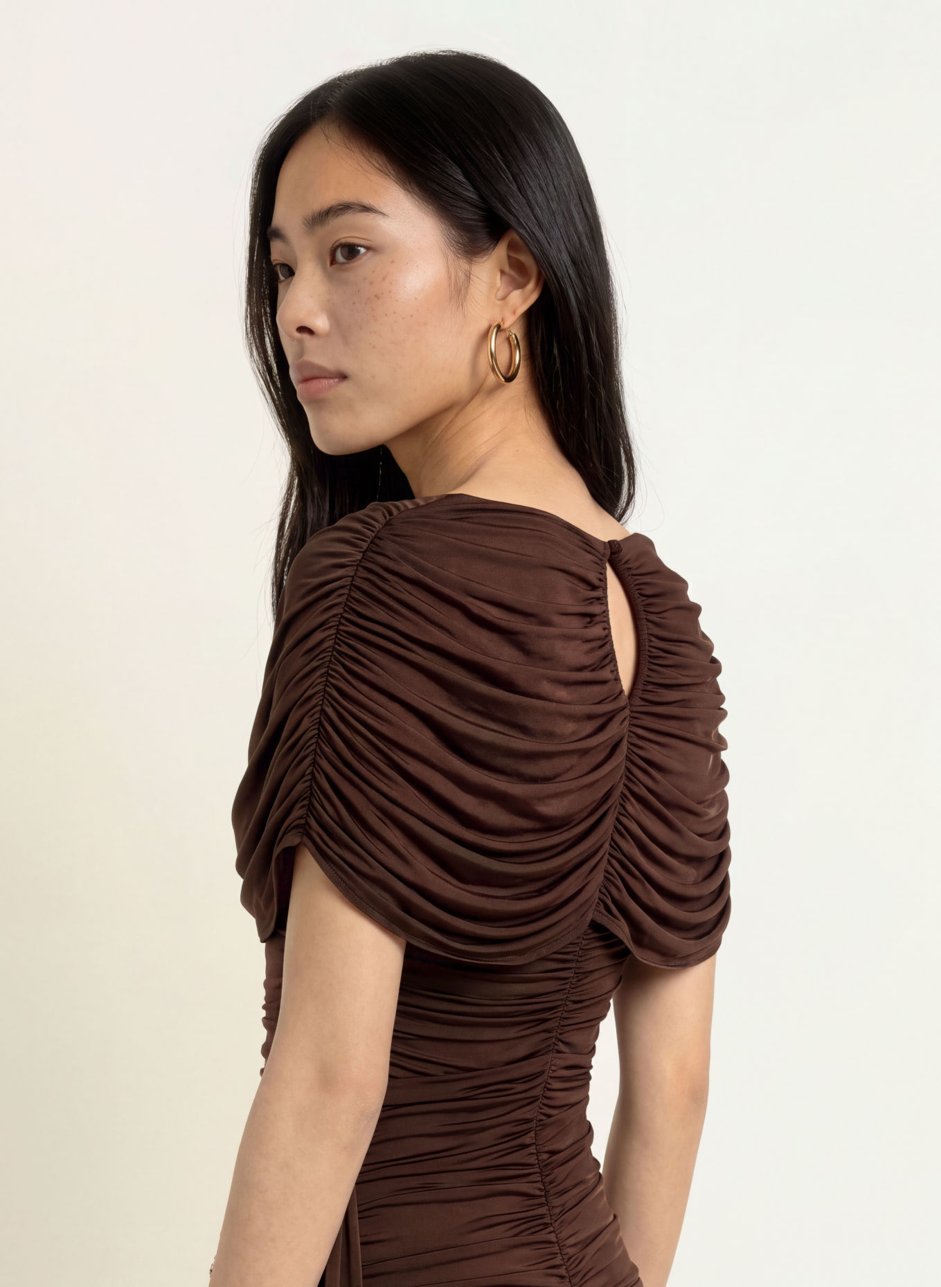 LIPSY Dress: DARK BROWN