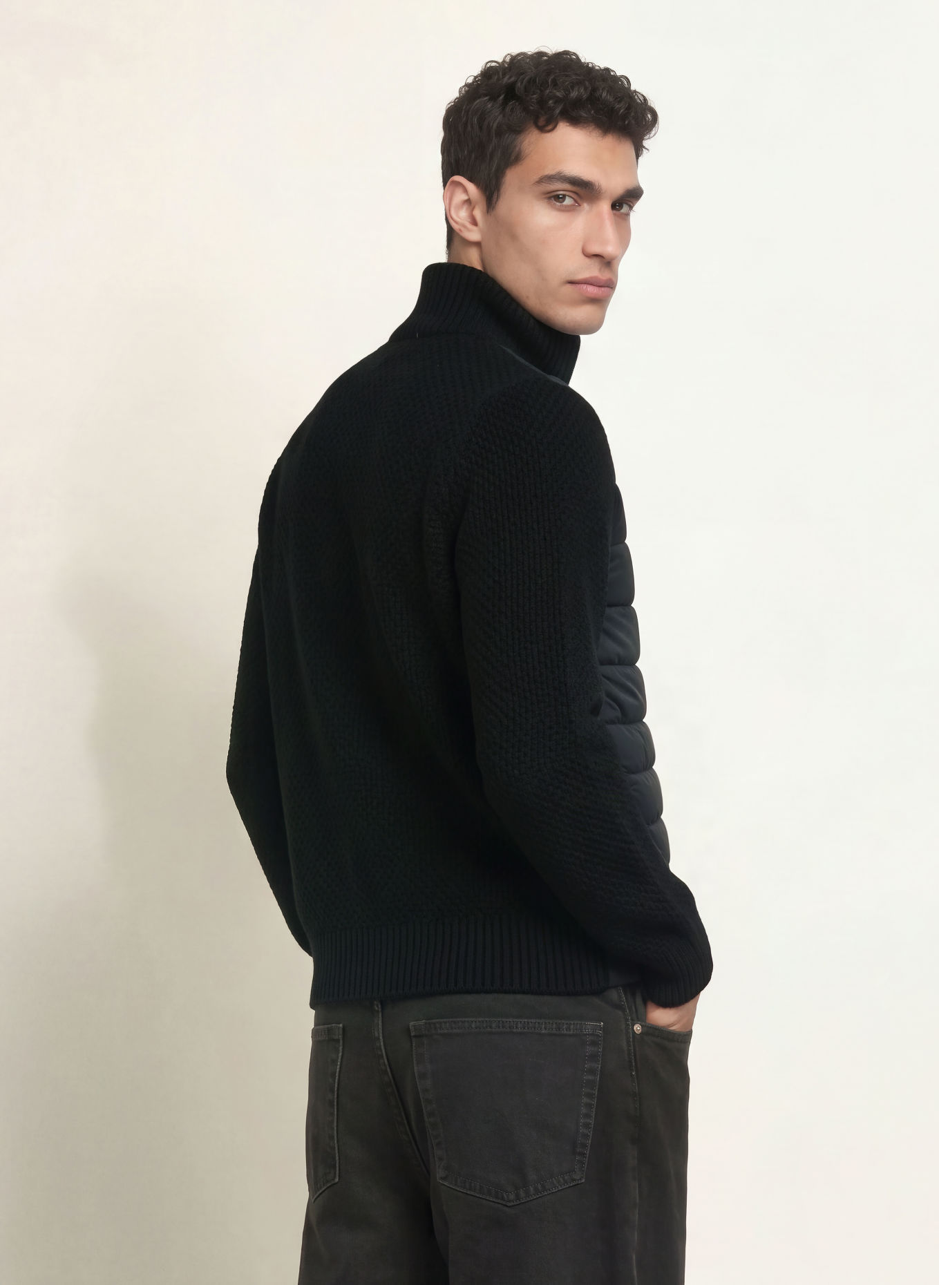 PARAJUMPERS Dunjacka OLMO 2.0 i materialmix: SVART