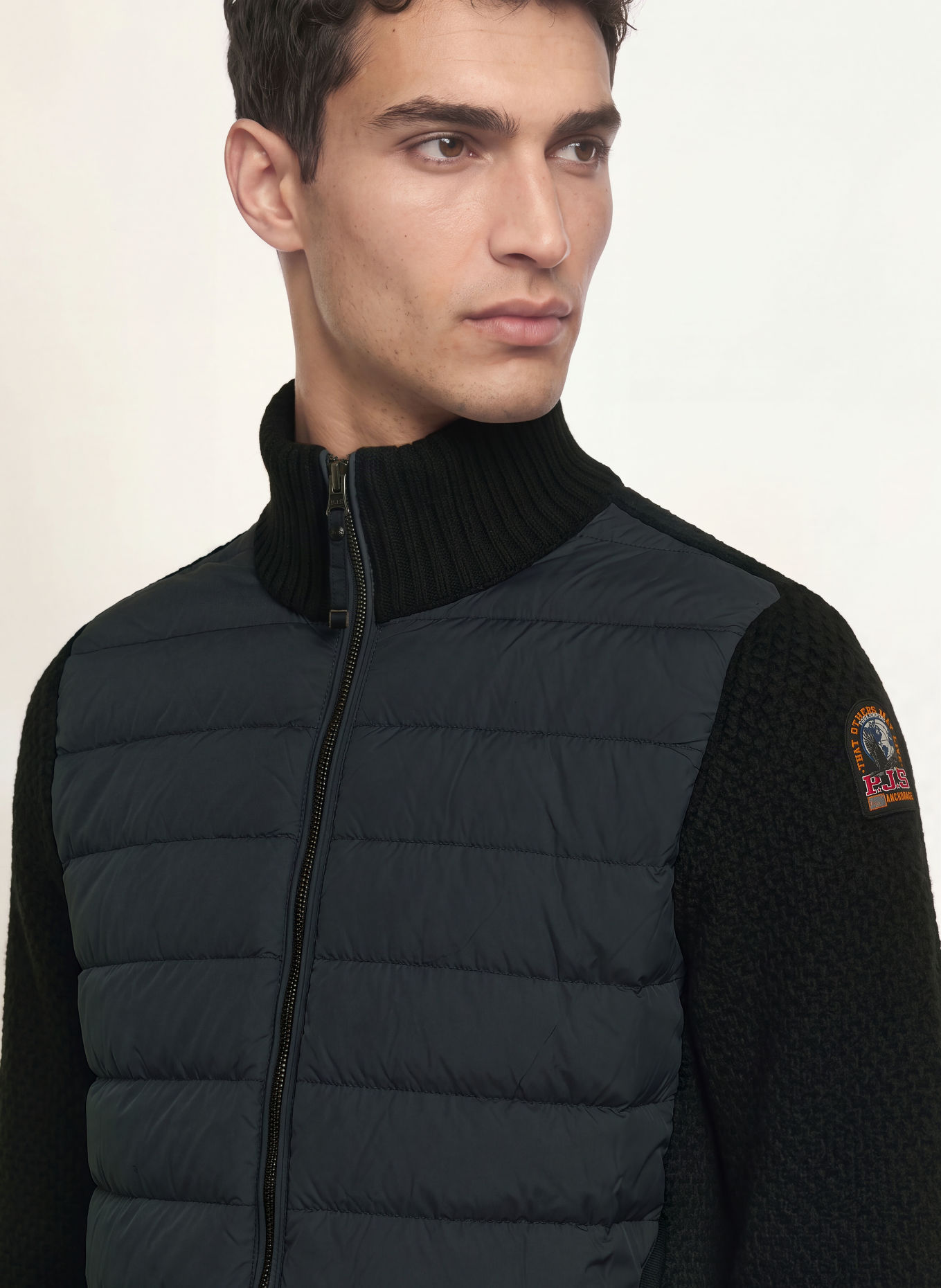 PARAJUMPERS Dunjacka OLMO 2.0 i materialmix: SVART