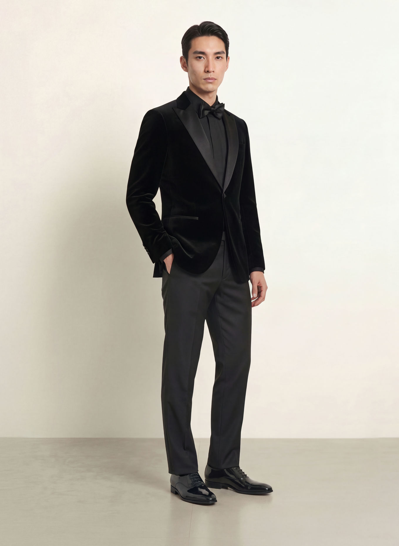 BOSS Smoking-Hemd HANK Slim Fit: SCHWARZ