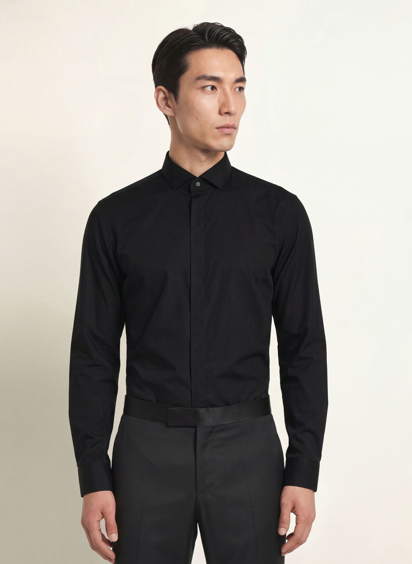 BOSS Smoking-Hemd HANK Slim Fit: SCHWARZ