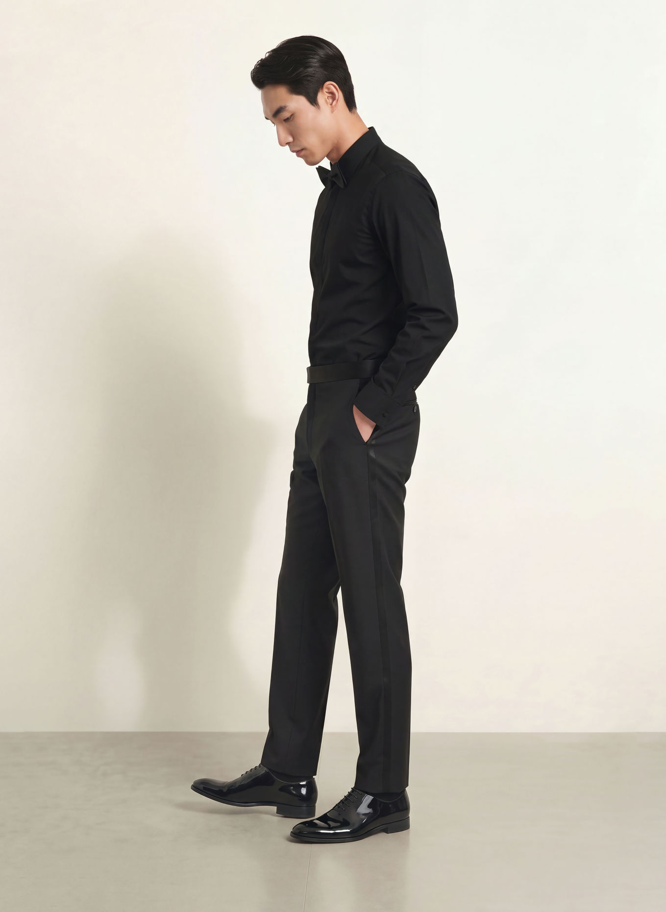 BOSS Smoking-Hemd HANK Slim Fit: SCHWARZ