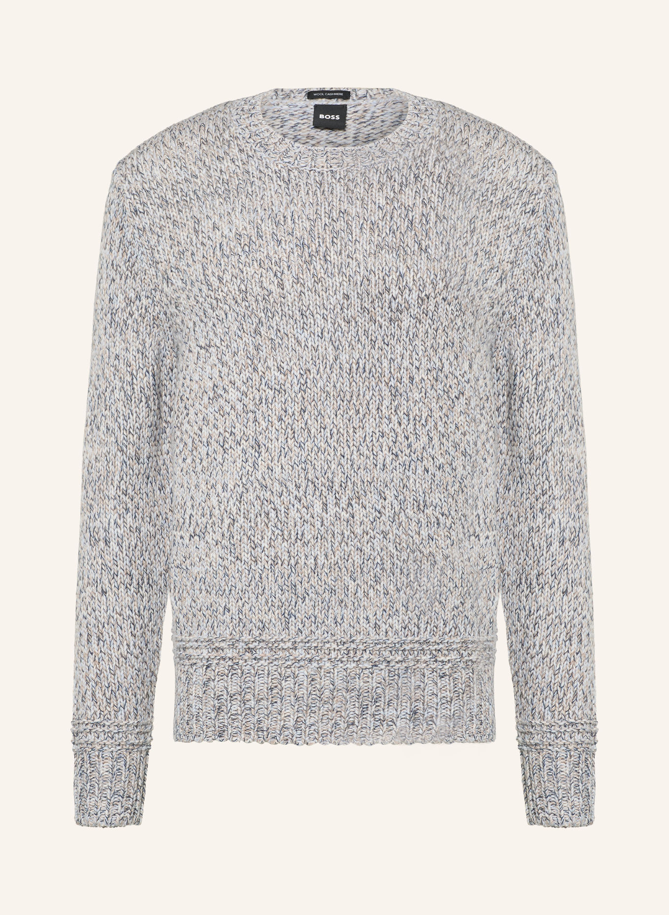 BOSS Pullover FELIAS: HELLGRAU / CREME / GRAU