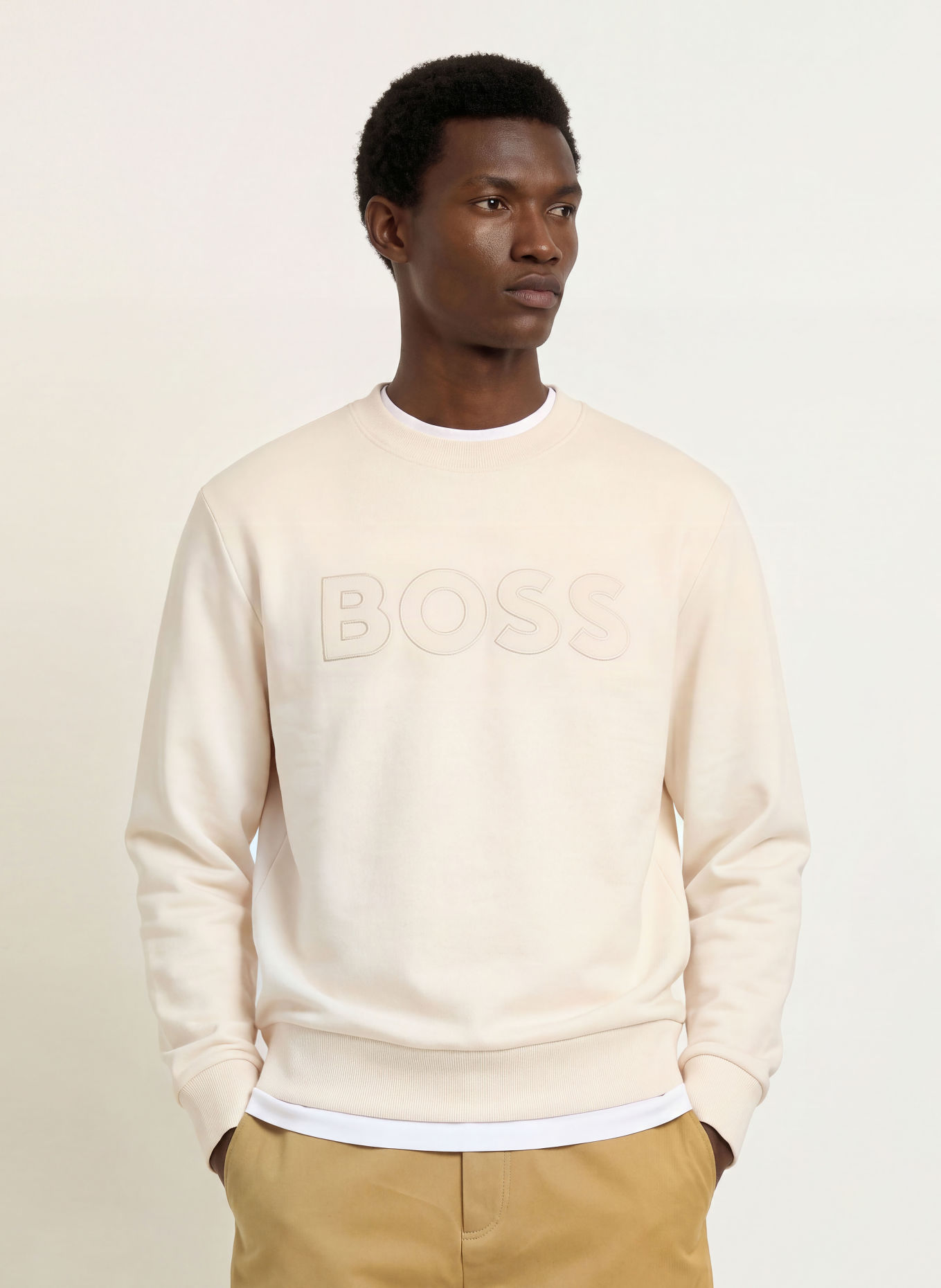 BOSS SOLERI Sweatshirt: ECRU